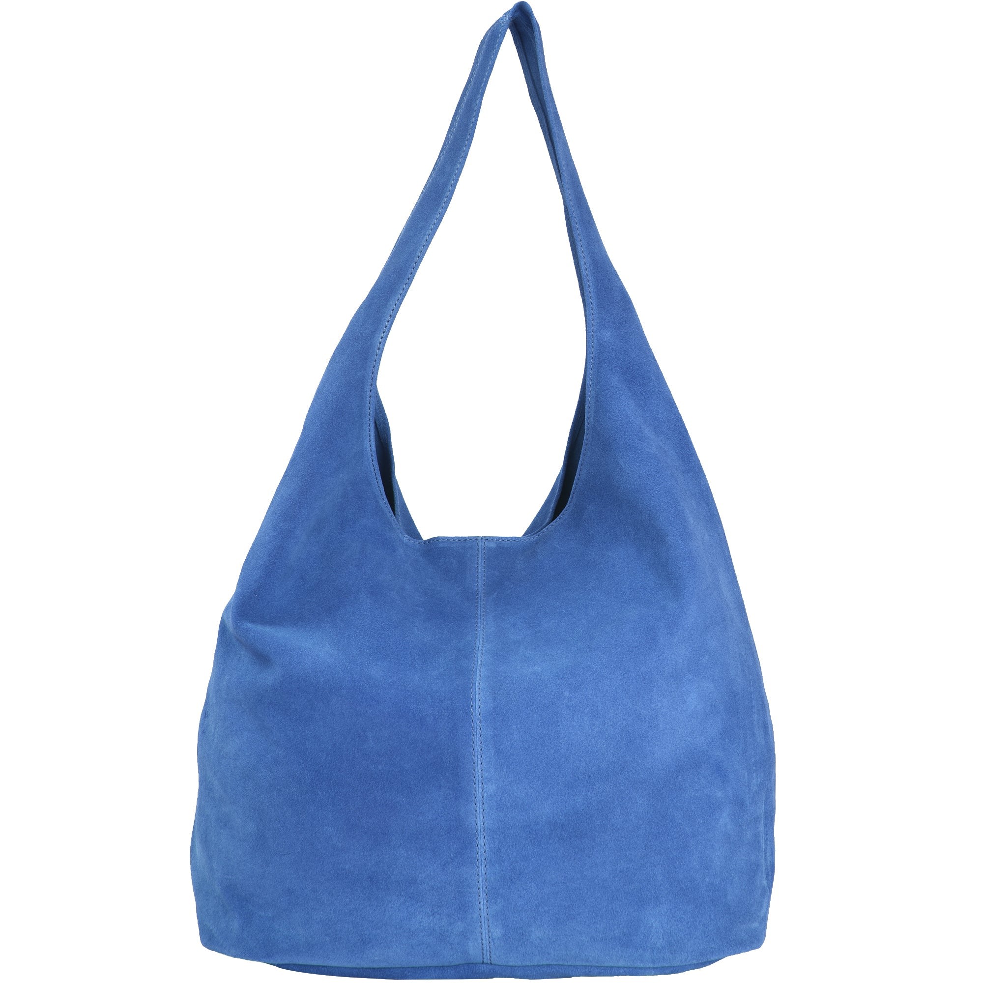 Women’s Cornflower Blue Suede Leather Hobo Boho Shoulder Bag Brix+Bailey