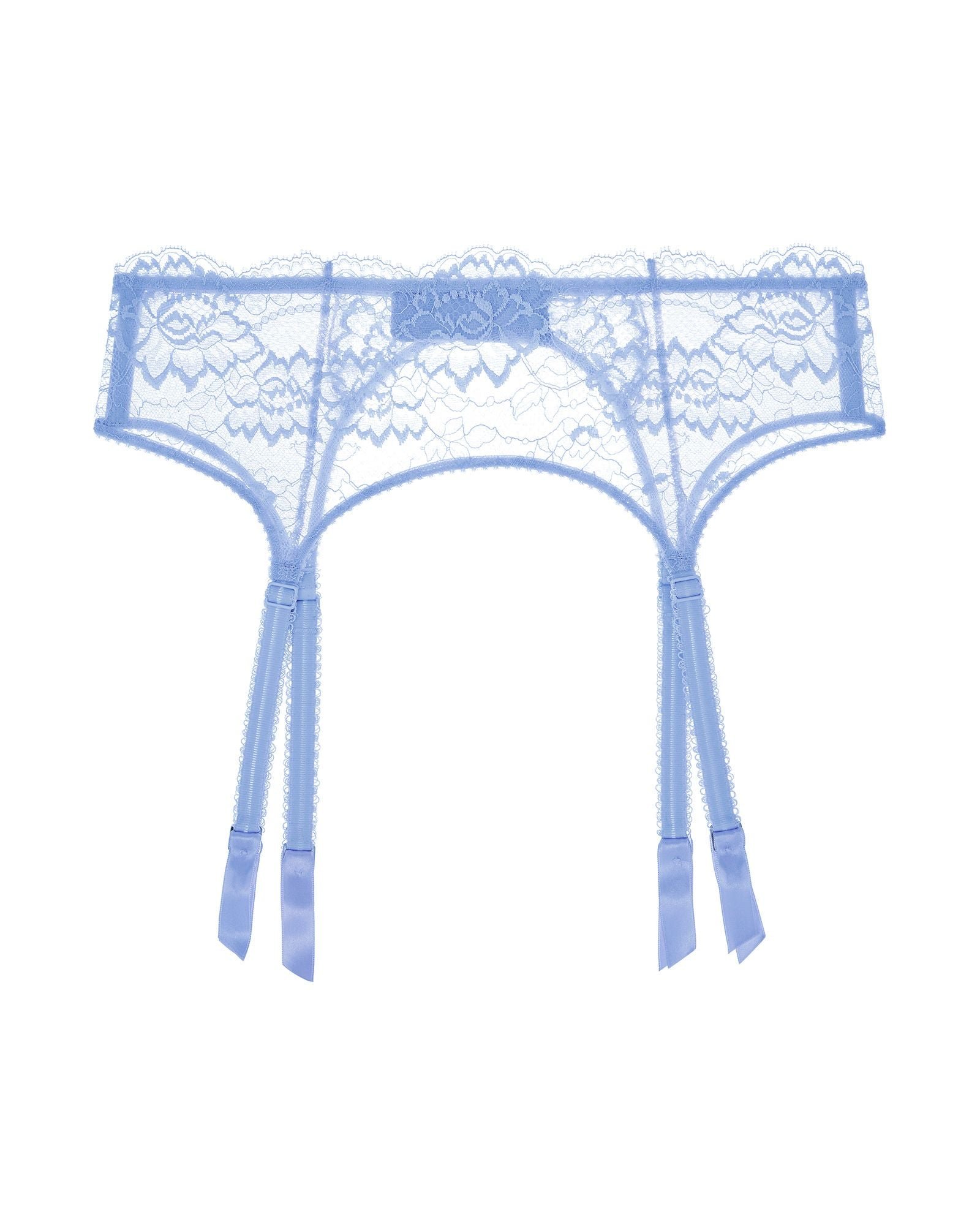 Journelle Women's Blue Isabel Suspender Belt Mer In White