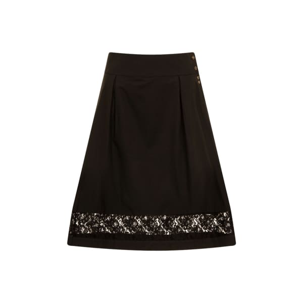 Gucci Black Cotton Skirt In Cotton