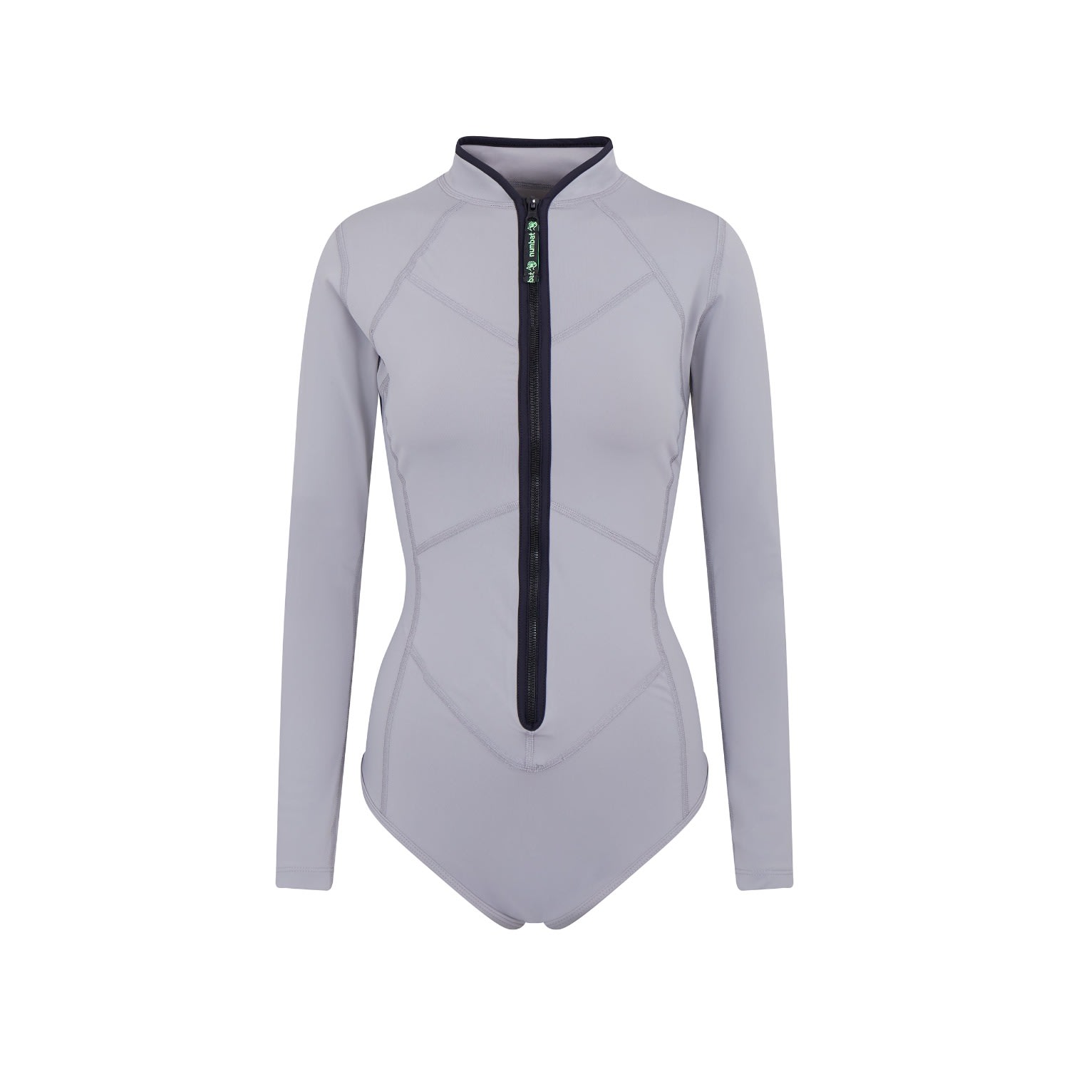 Numbat Women's Grey Carla Zipper Swimsuit With Long Sleeves In Grey