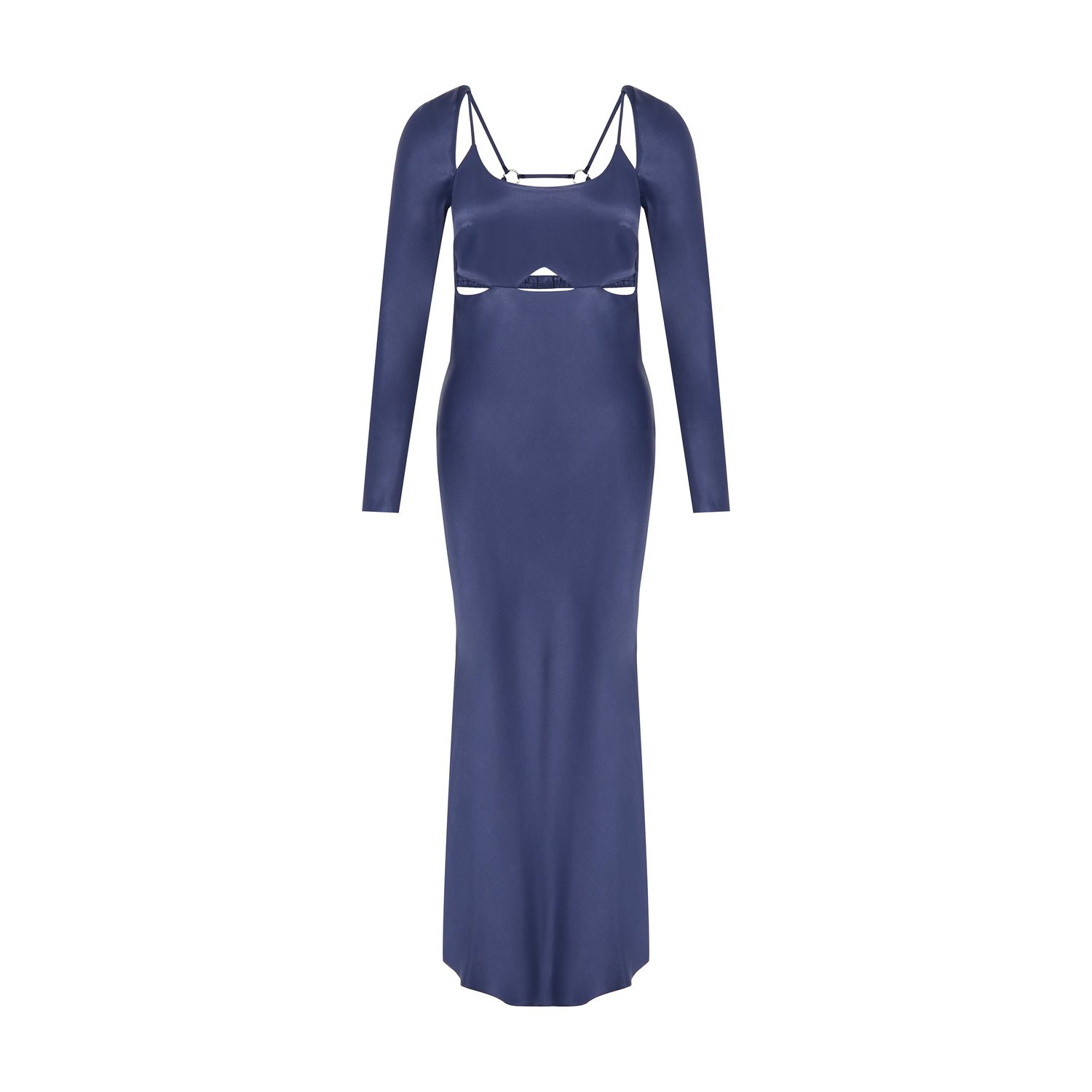 Rue Les Createurs Women's Back-deep Navy Blue Midi Dress In Blue