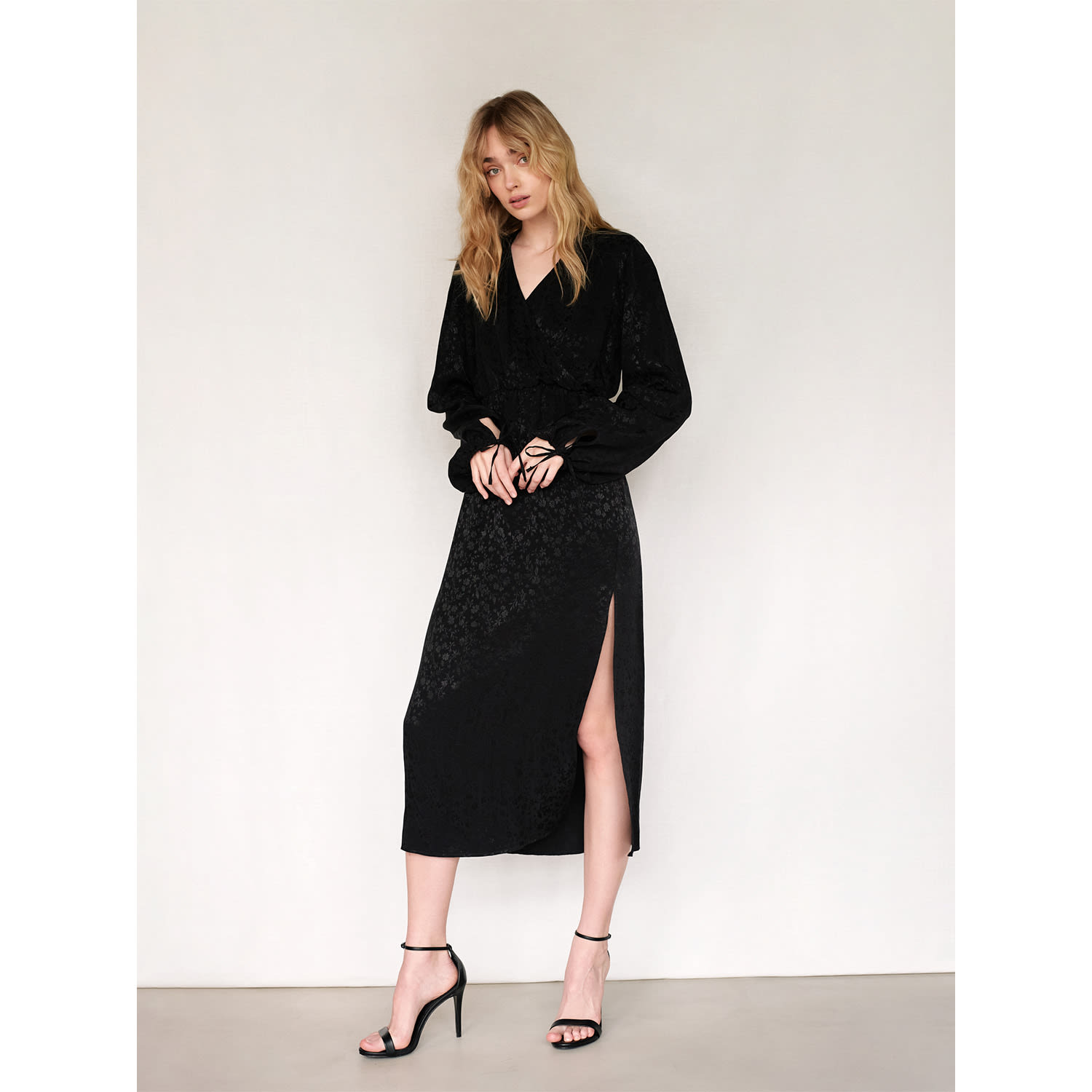 Jacquard Maxi Dress In Black | The Betwins | Wolf & Badger