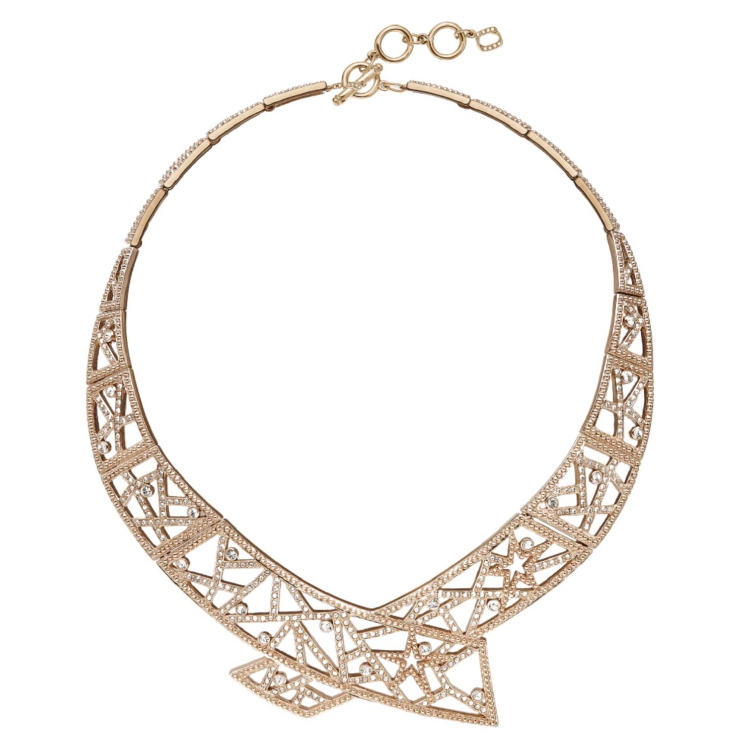 Grossé Women's Gold & Crystal Statement Necklace, Series Star Flare