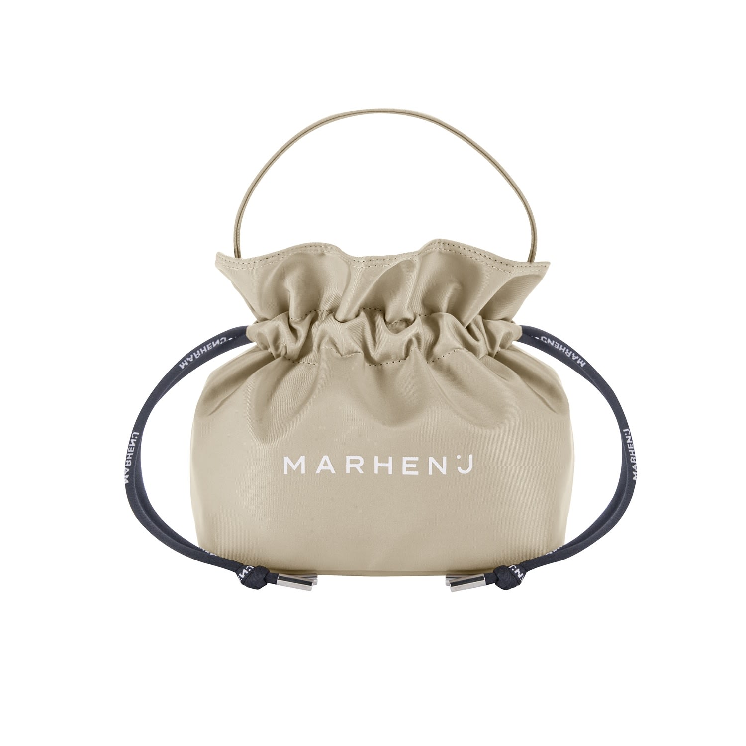 Women’s White Recycled Nylon Bucket Bag - Charron - Beige One Size Marhen. j