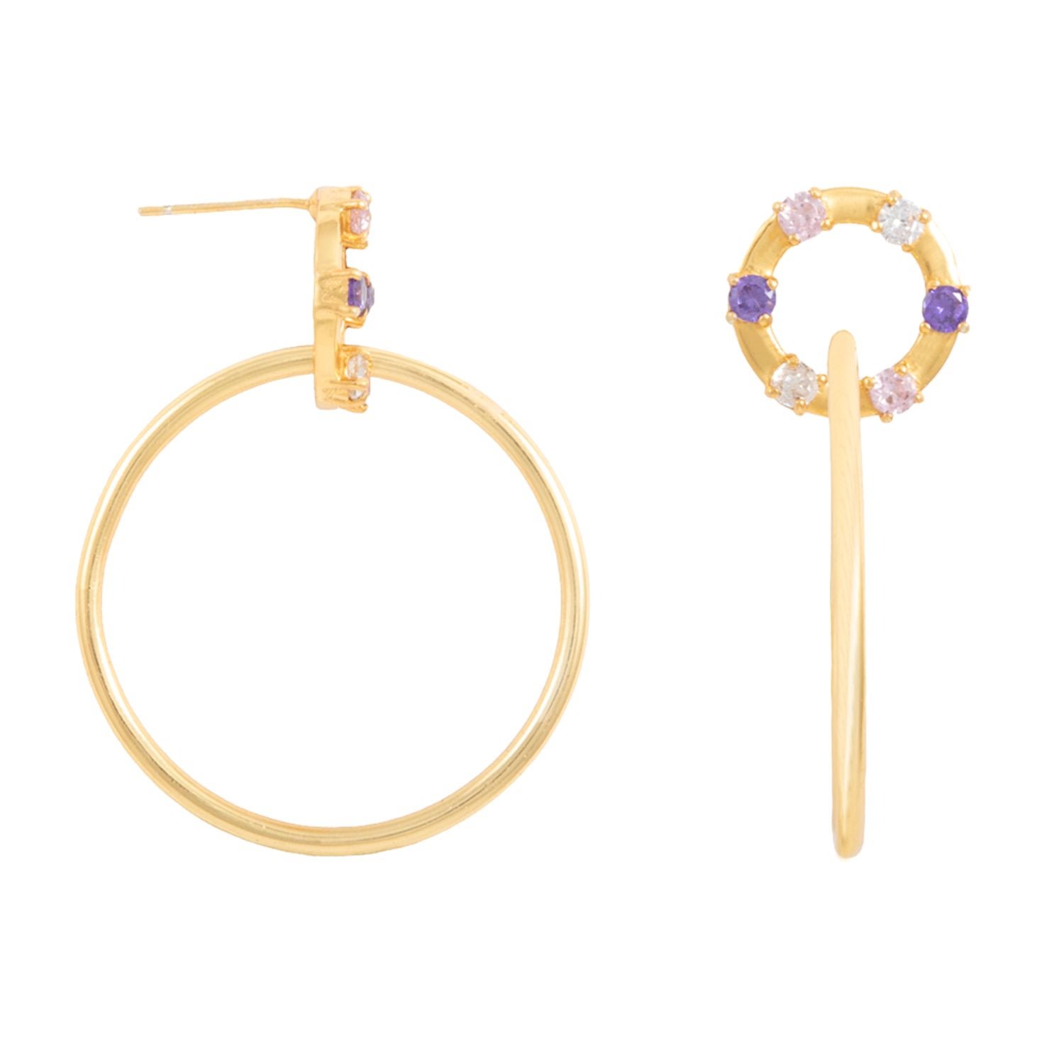 Women’s Pink / Purple / Gold Purple Tikal Hoops Lavani Jewels