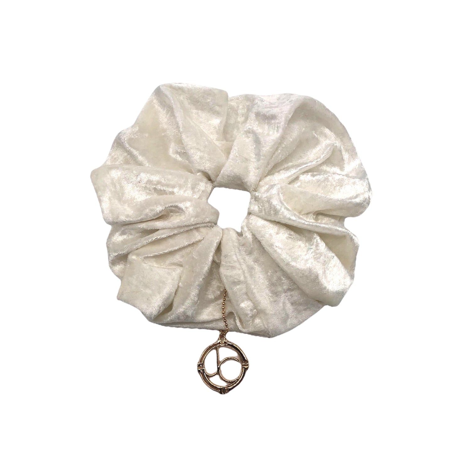 Women’s White Oh Halo Snowy Scrunchy One Size Julia Clancey