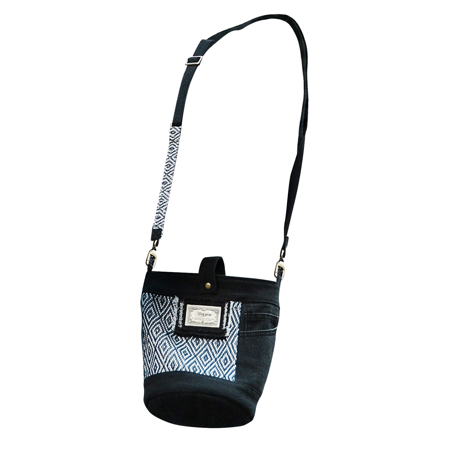 Story Wear Men's Black / Blue / White Indigenous Woven Bucket Bag In Multi