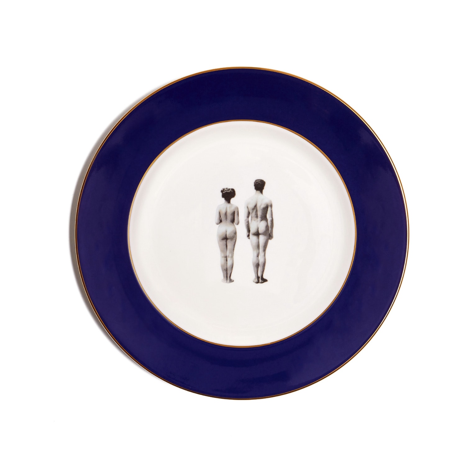 White / Blue Cobalt Blue Models Dinner Plate Melody Rose London