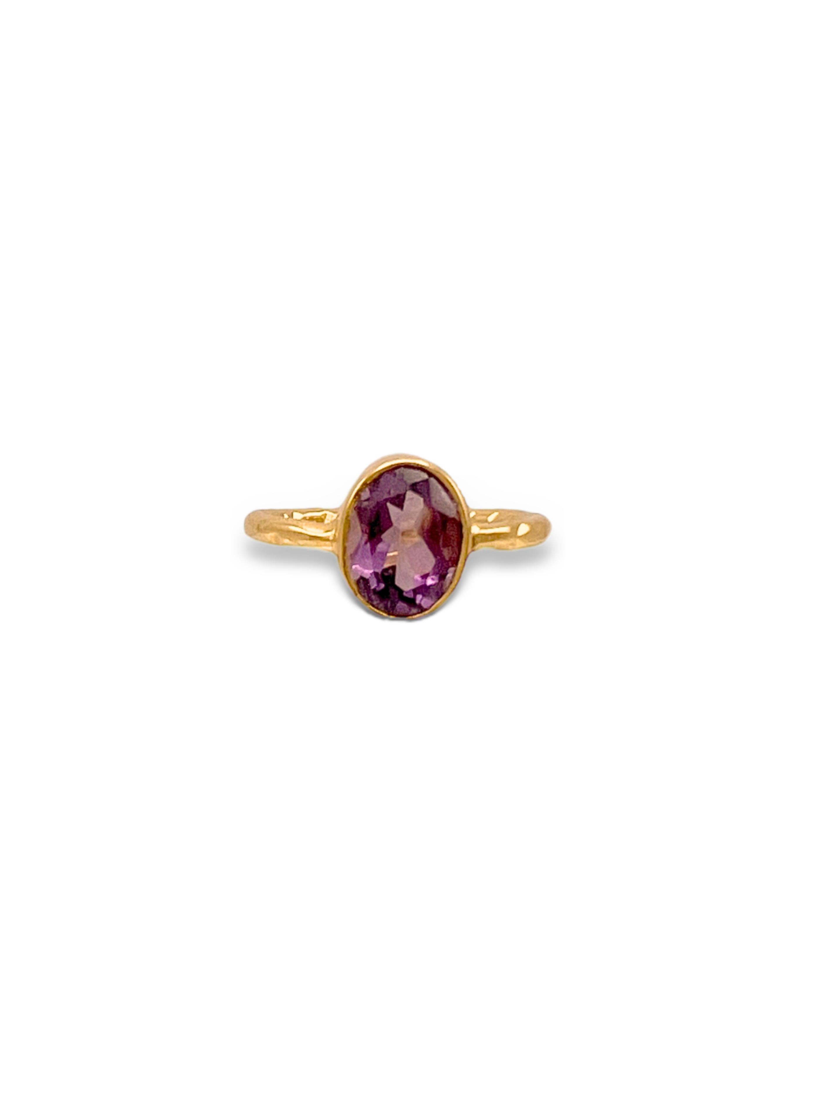 Jaredjamin Women's Pink / Purple Oval Amethyst Gemstone Ring