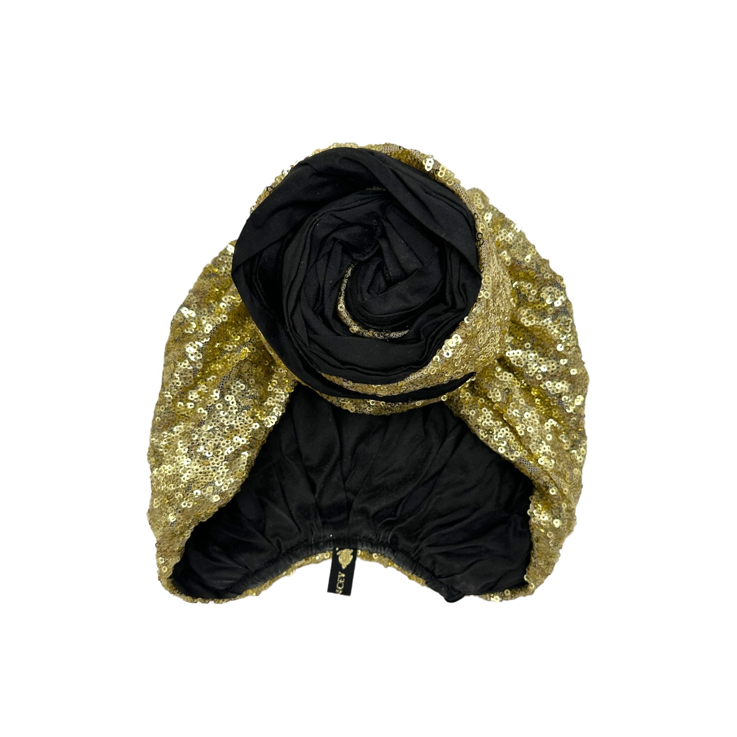 Women’s Gold Reversible Edith Glitz Turban One Size Julia Clancey