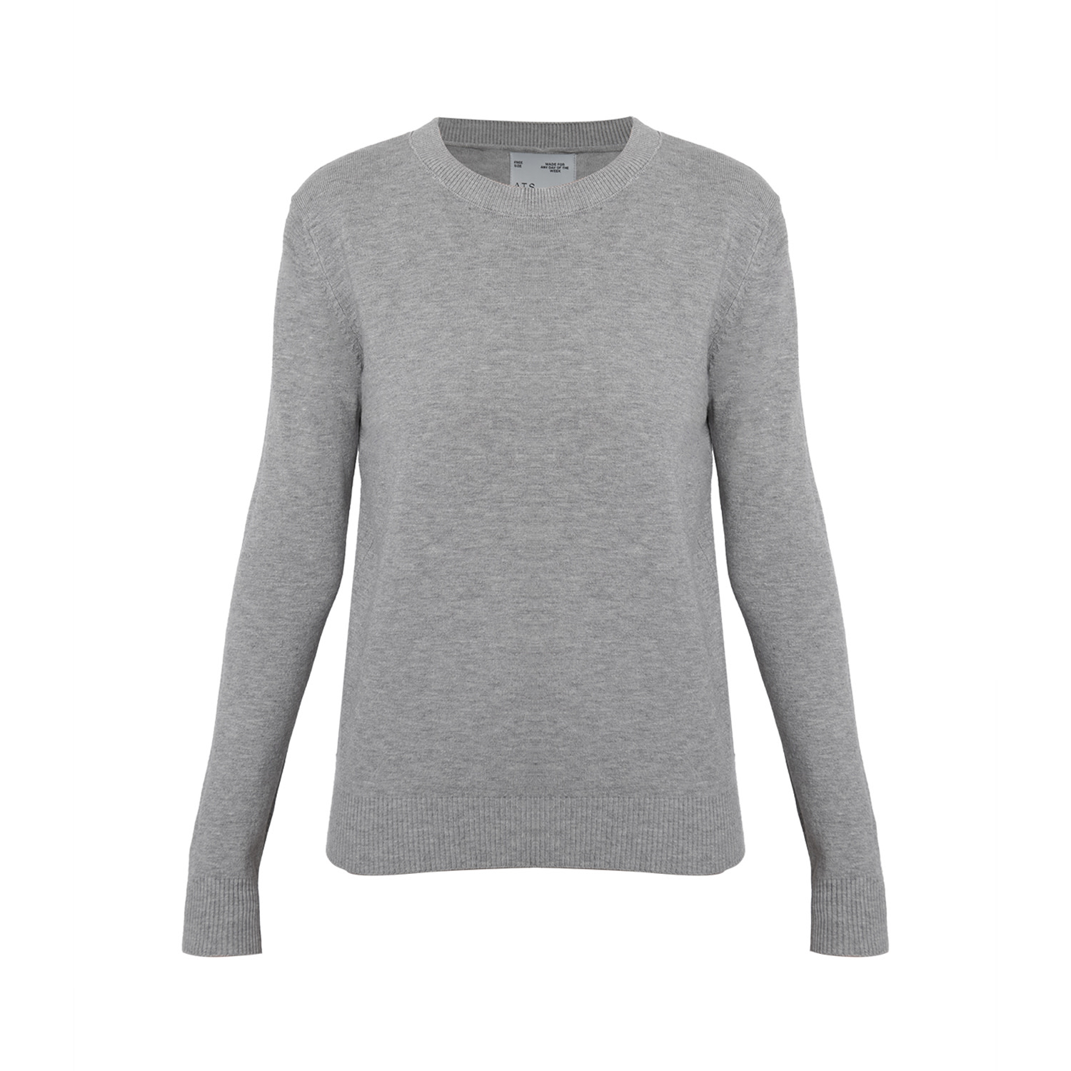 Ats The Label Women's Amara Grey Ribbed Knit Top In Grey
