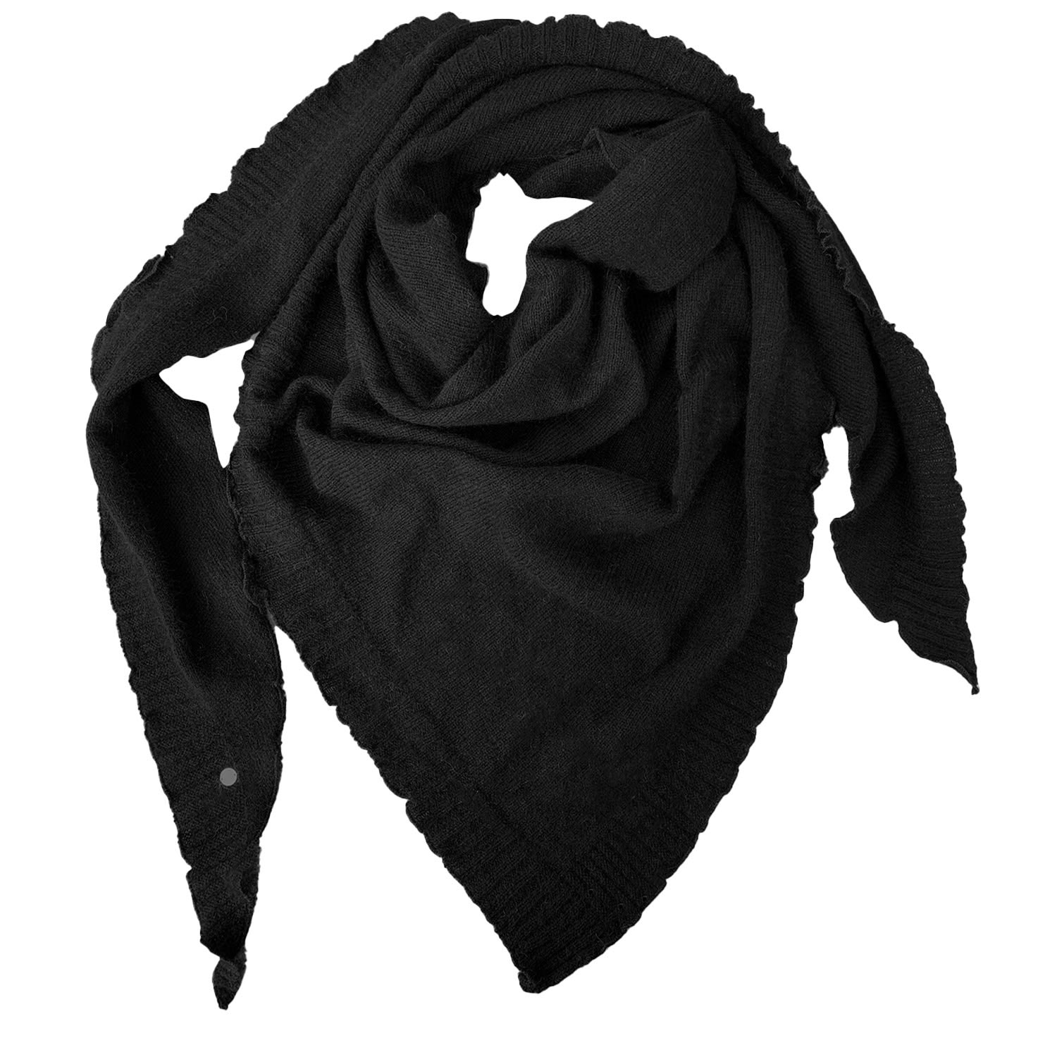 Women’s Black Palma Triangle Cashmere Scarf One Size Tirillm