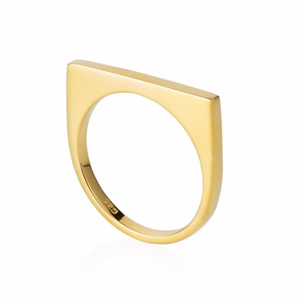 Neola Minerva Gold Geometric Stacking Ring In Stacking
