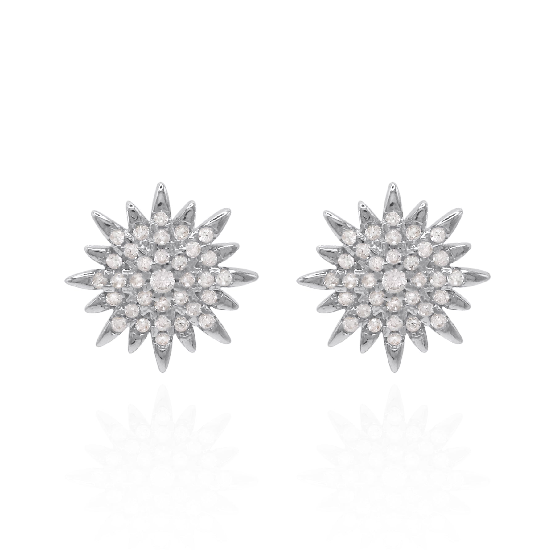 Luna Charles Women's Gold Rhea Starburst Stud Earrings Sterling Silver In Gold