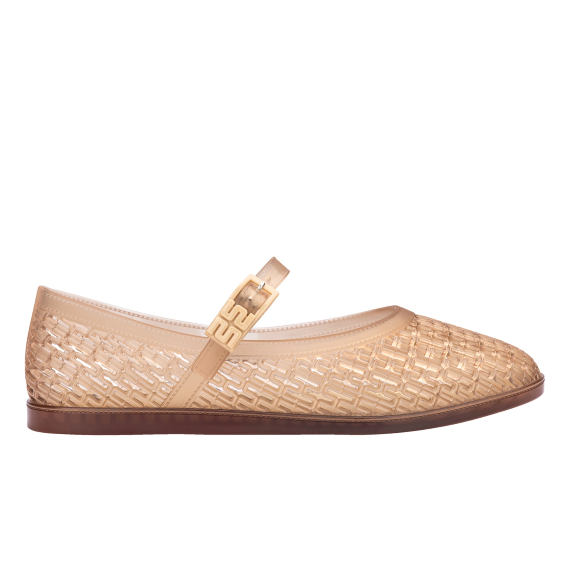 Melissa Harper Buckle-strap Ballet Flats In Brown