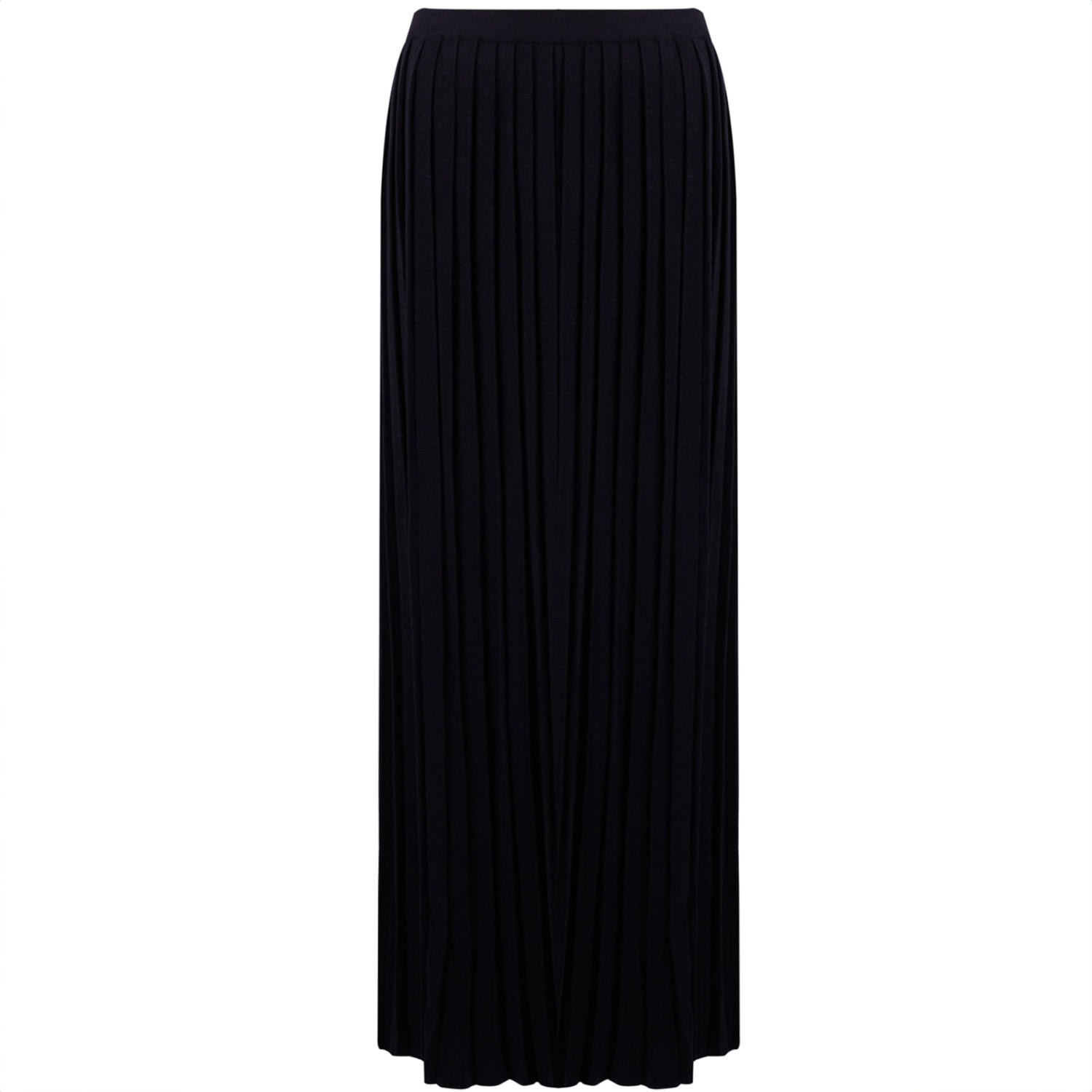 Peraluna Women's Pleated Maxi Knitted Skirt In Black In Black