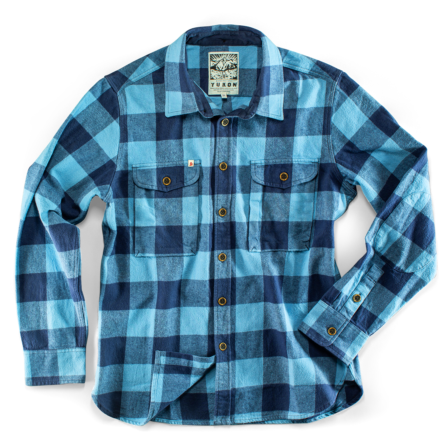 Men’s Yukon Flannel Field Shirt Blue Medium &Sons Trading Co