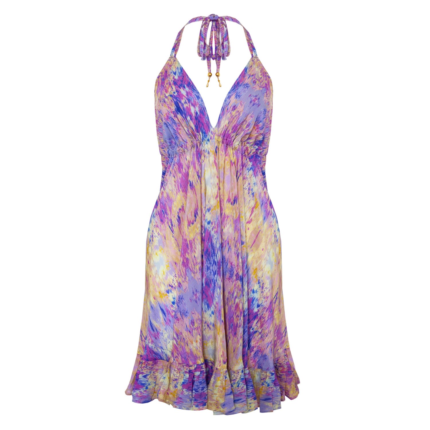 Sophia Alexia Mini Desert Breeze Ibiza Dress In Pink/purple