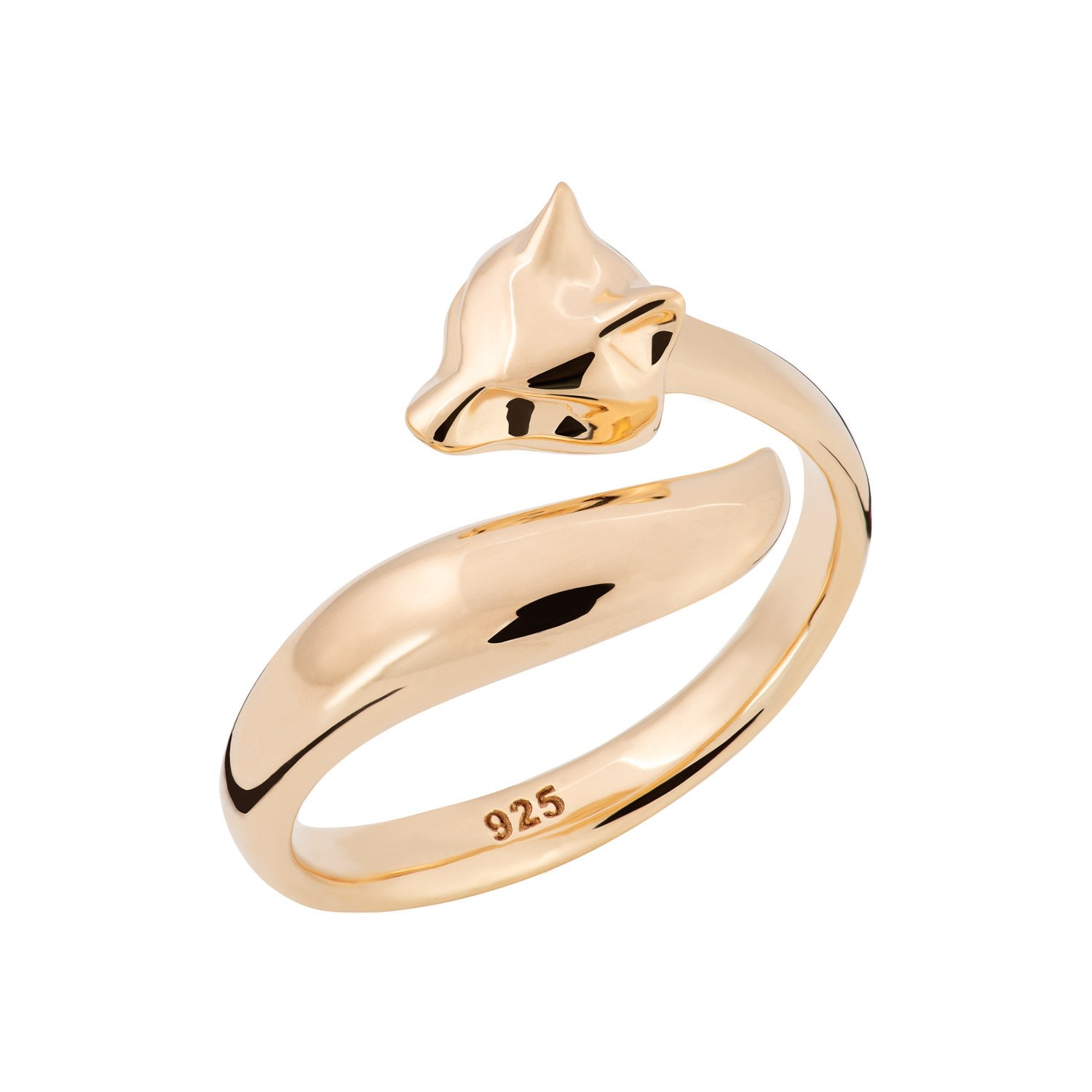 Women’s Gold Plated Fox Ring Lily Charmed