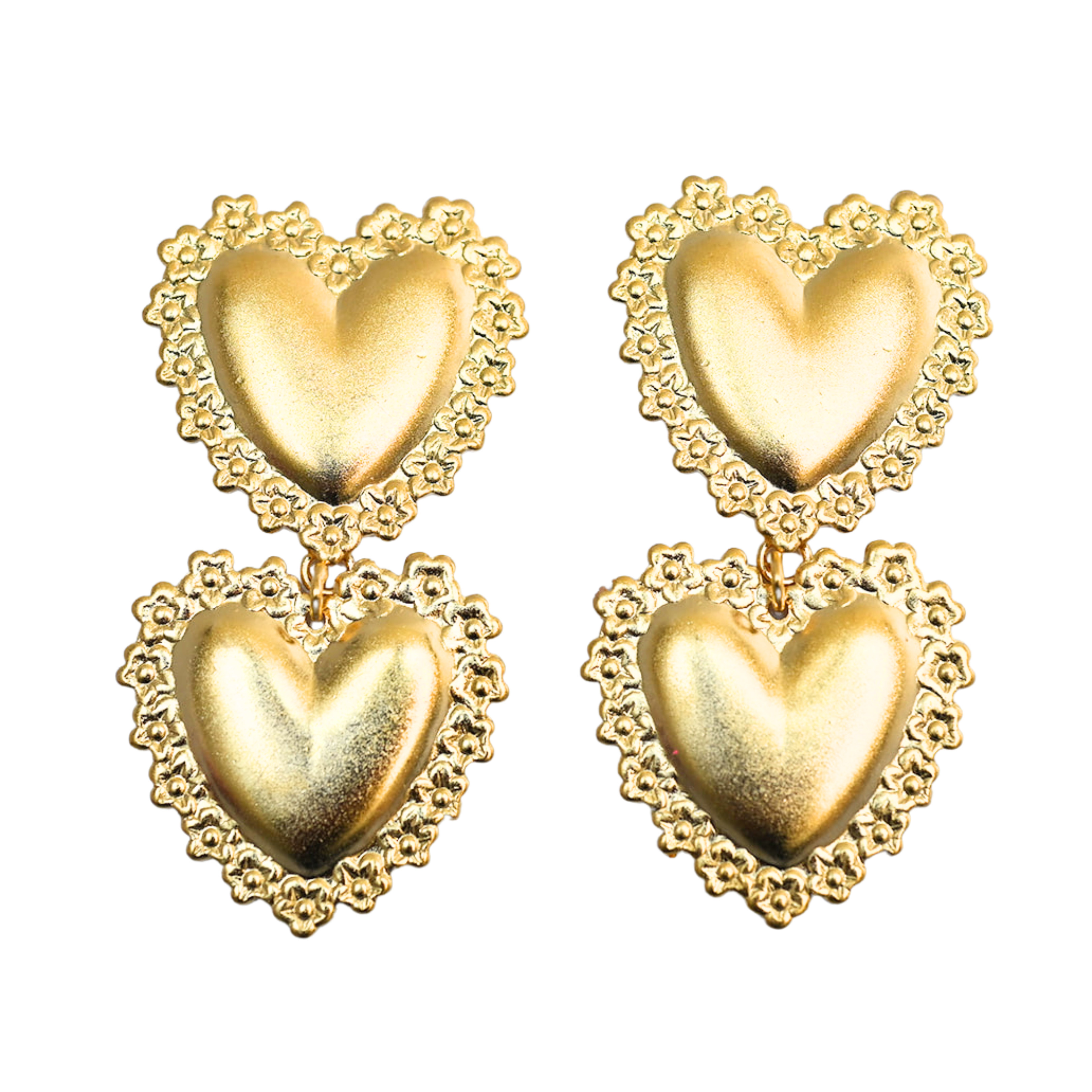 Women’s The Pink Reef Double Golden Valentine Heart