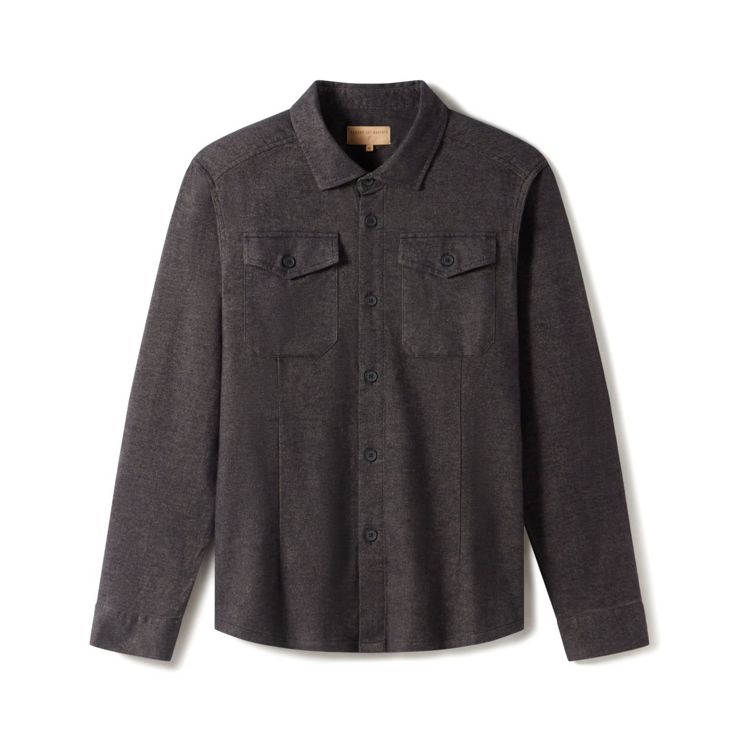 Weston Jon Boucher Men's Grey Untucked Tailored Slim Fit Button-up Shirt - Dark Granite In Grey