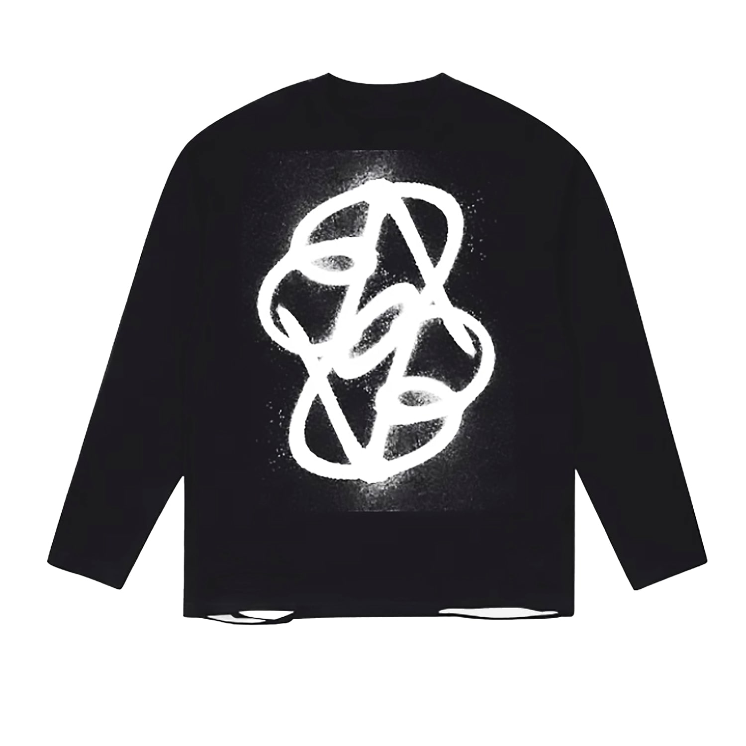 X Ilona Blue Women's Black / White Legacy Logo Universal Frayed Tee In Black