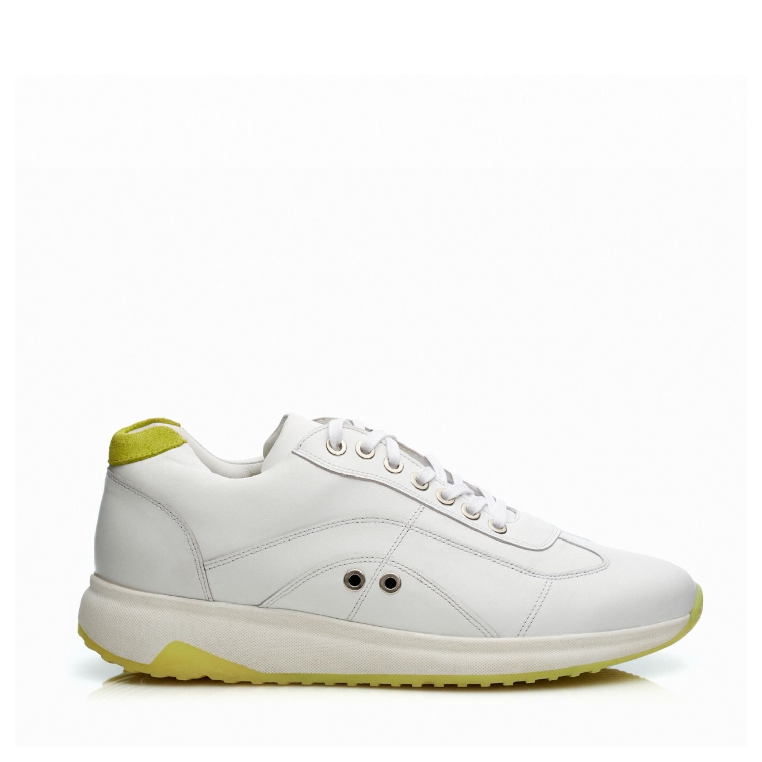 Mariano Shoes Men's White / Green Cedros Trainers White In White/green