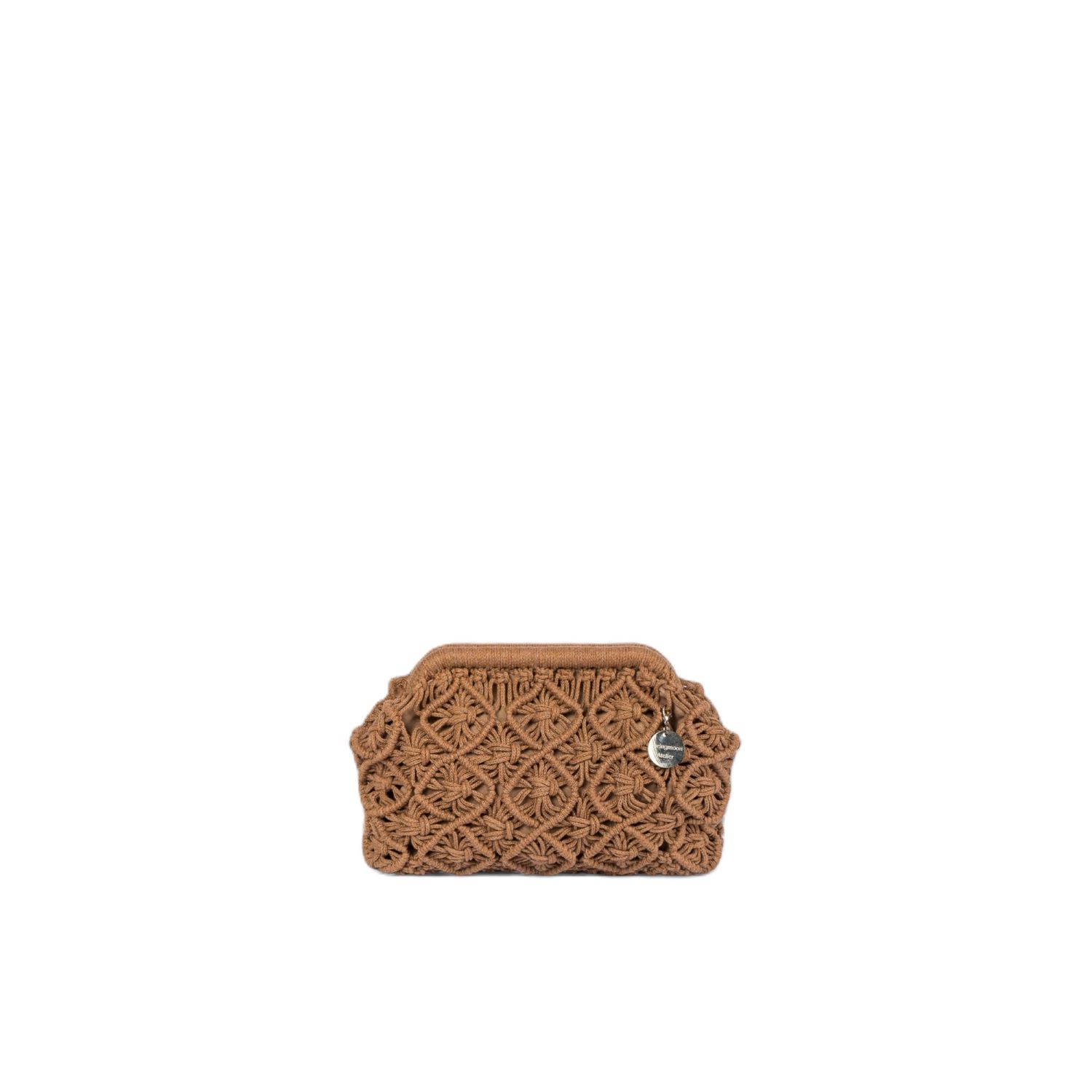 Women's Brown Macrome Handbag | Springmoonatelier