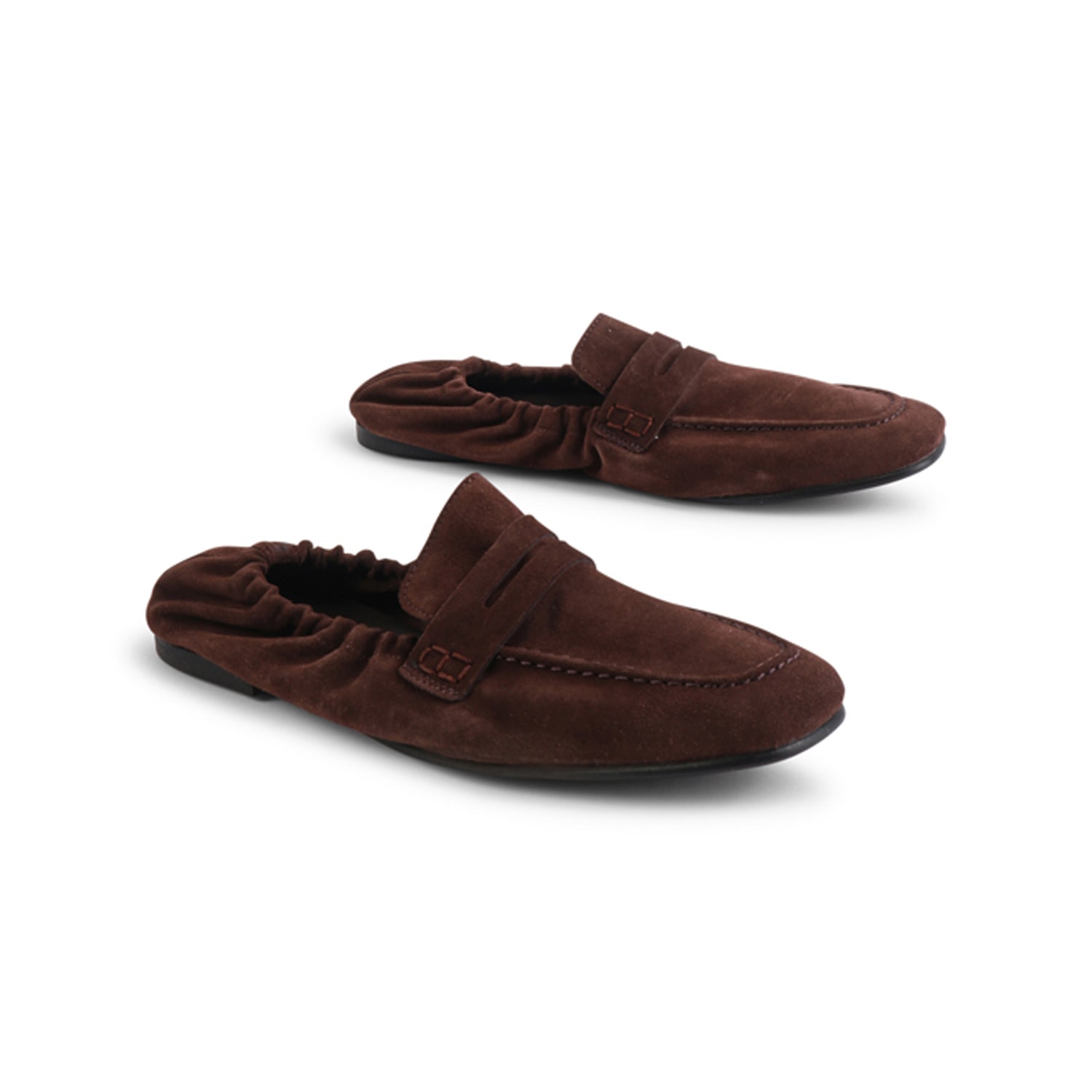 Intentionally Blank Women's Sail Ruched Suede Loafer-brown In Animal Print