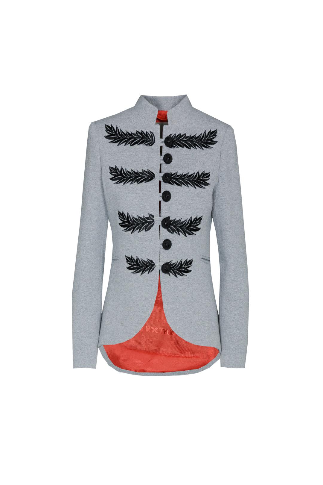 The Extreme Collection Women's Grey Renata Cipriani Pearl Blazer In Gray