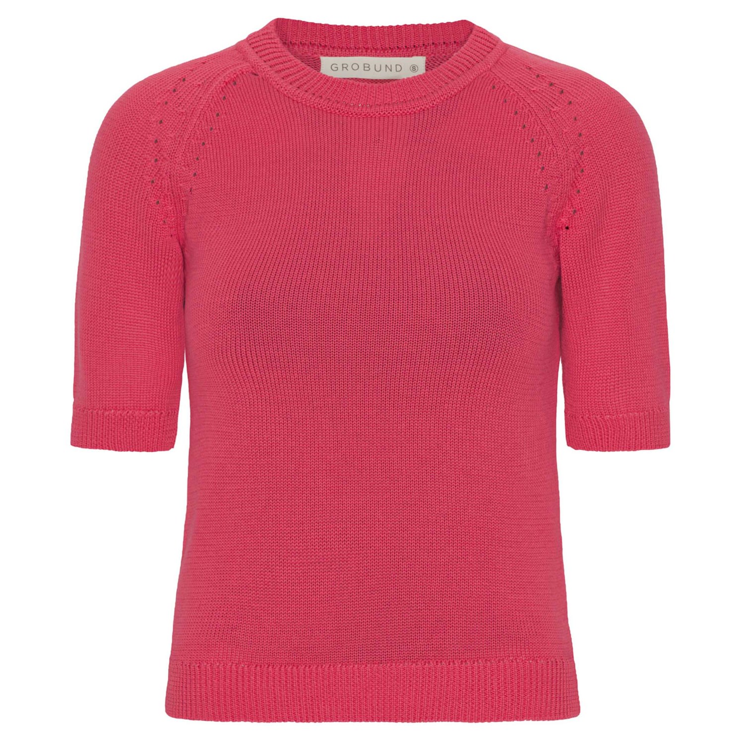 Grobund Women's Pink / Purple  Freja Knit Tee - The One In Warm Pink In Pink/purple