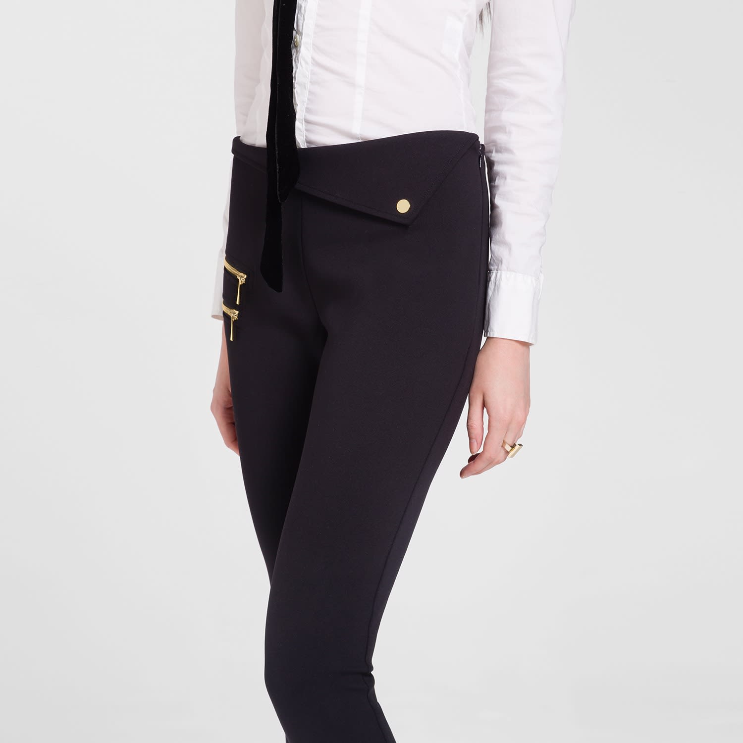 black formal skinny trousers
