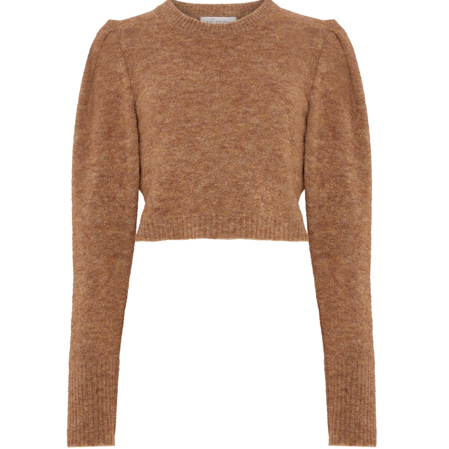 Women’s Mila Cropped Merino Wool Sweater - Camel Brown Extra Small Les Friday