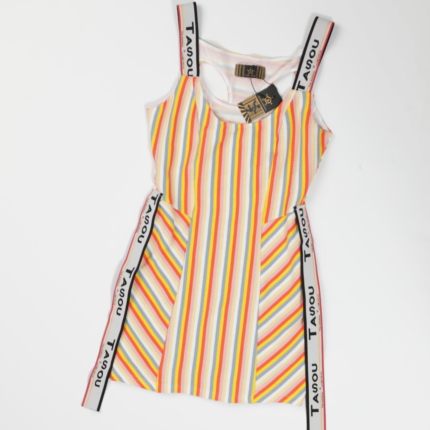 Chuks Collins Women's White Multi-colored Ade Act- Self Dress-  Diffusion Collection In White