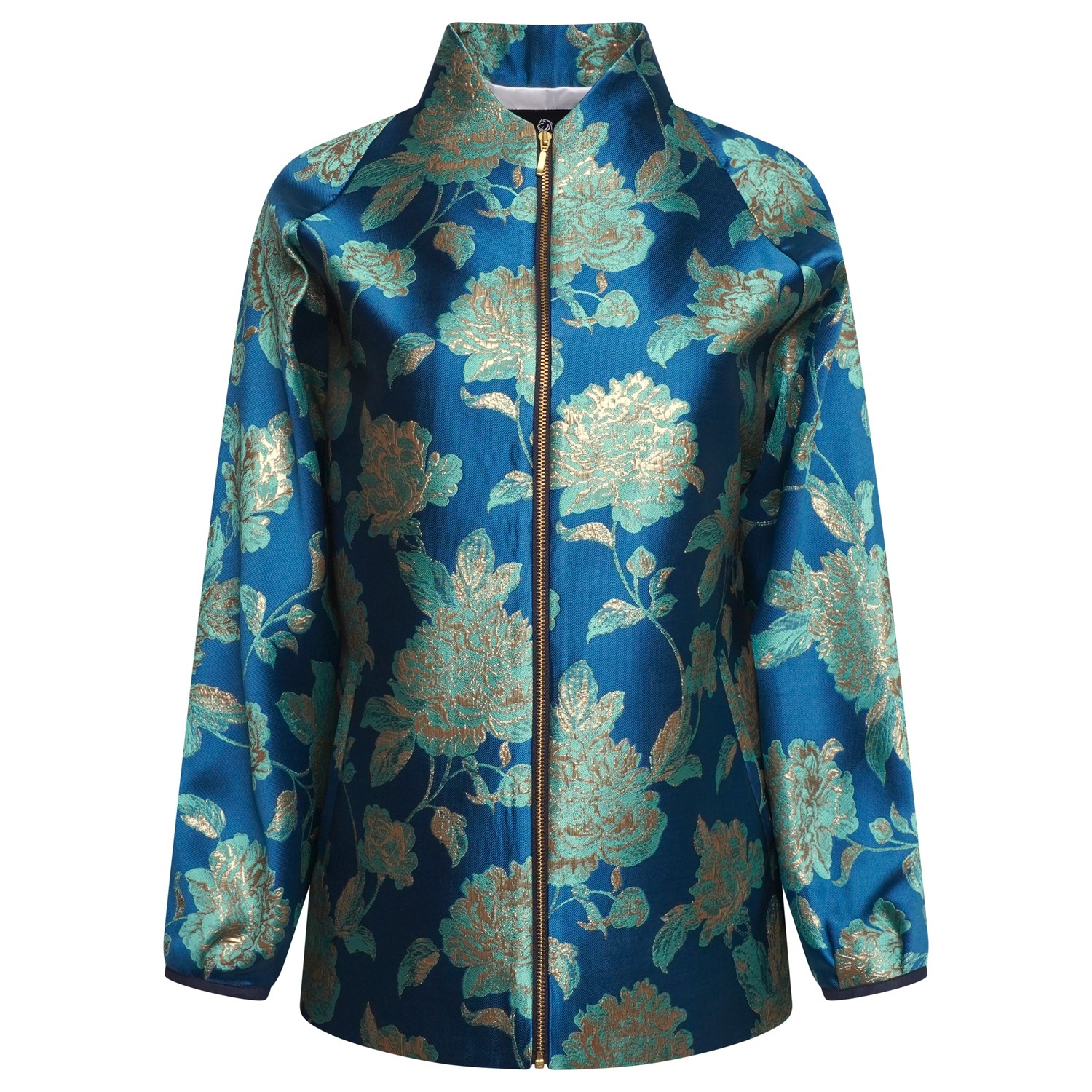 Lioness By Tf Women's Azure Bloom Brocade Jacket In Blue