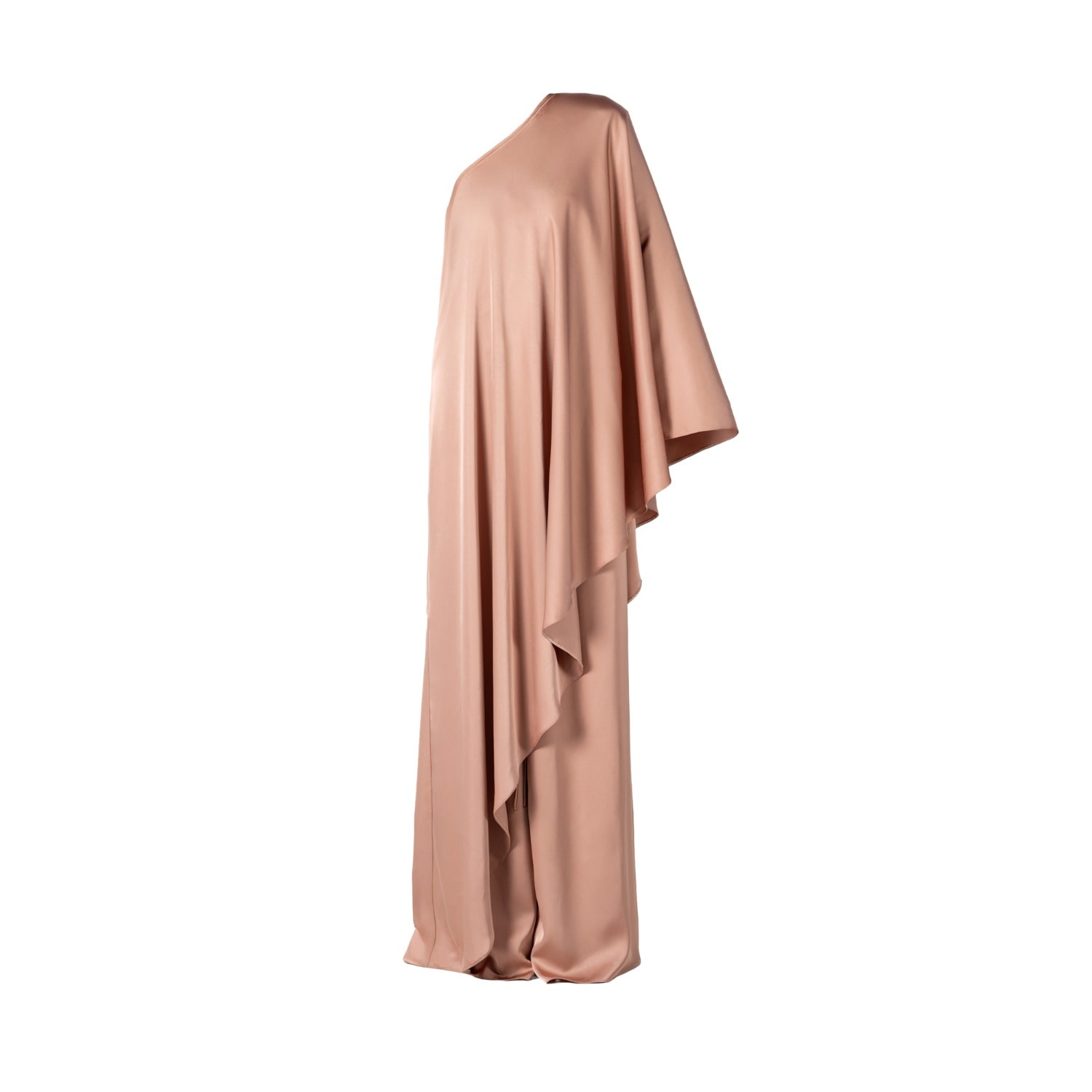 Lia Aram Women's Neutrals Mono Drape Greige Gown In Brown