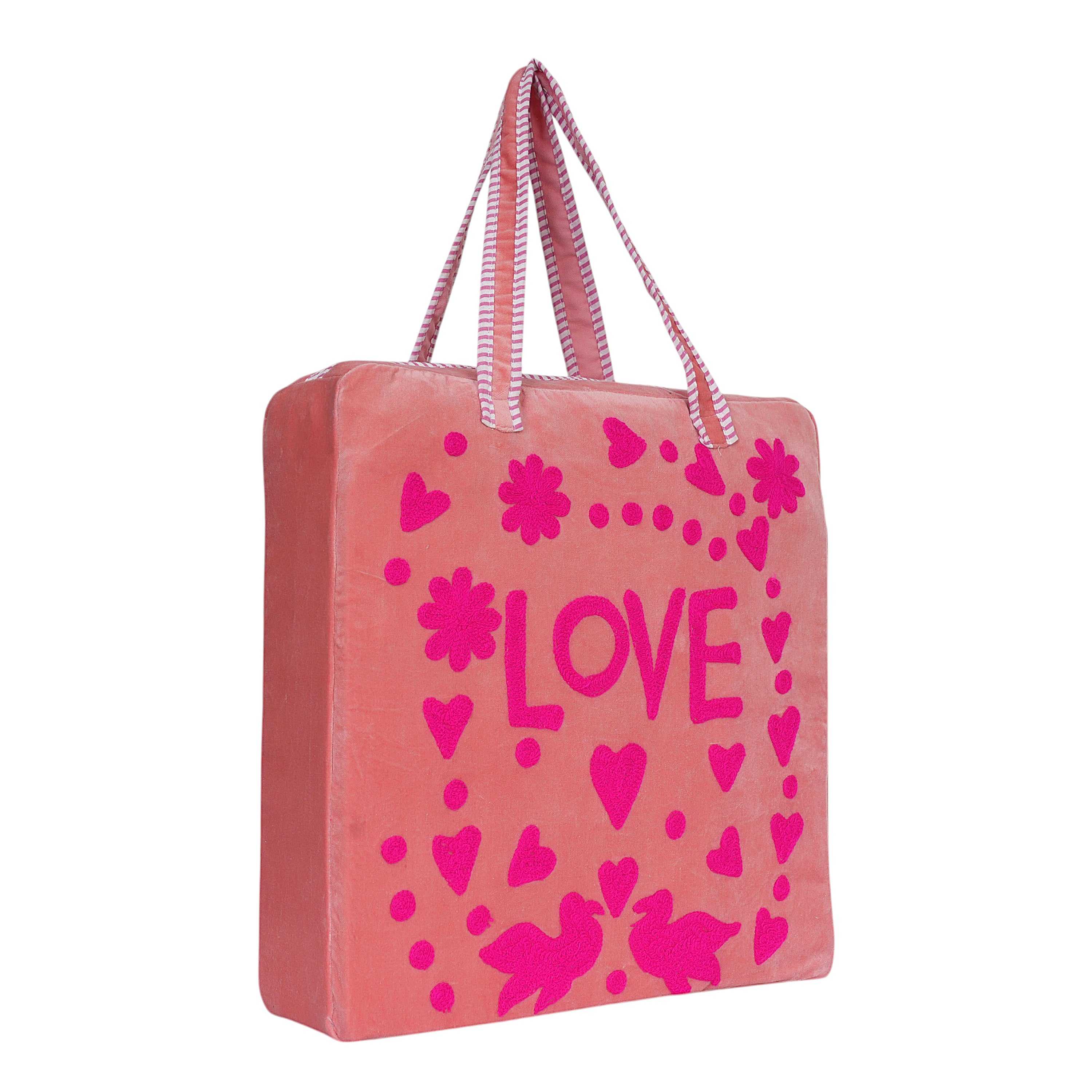 Love Suzani Tote - Pink | Conscious Yoga Collective | Wolf & Badger