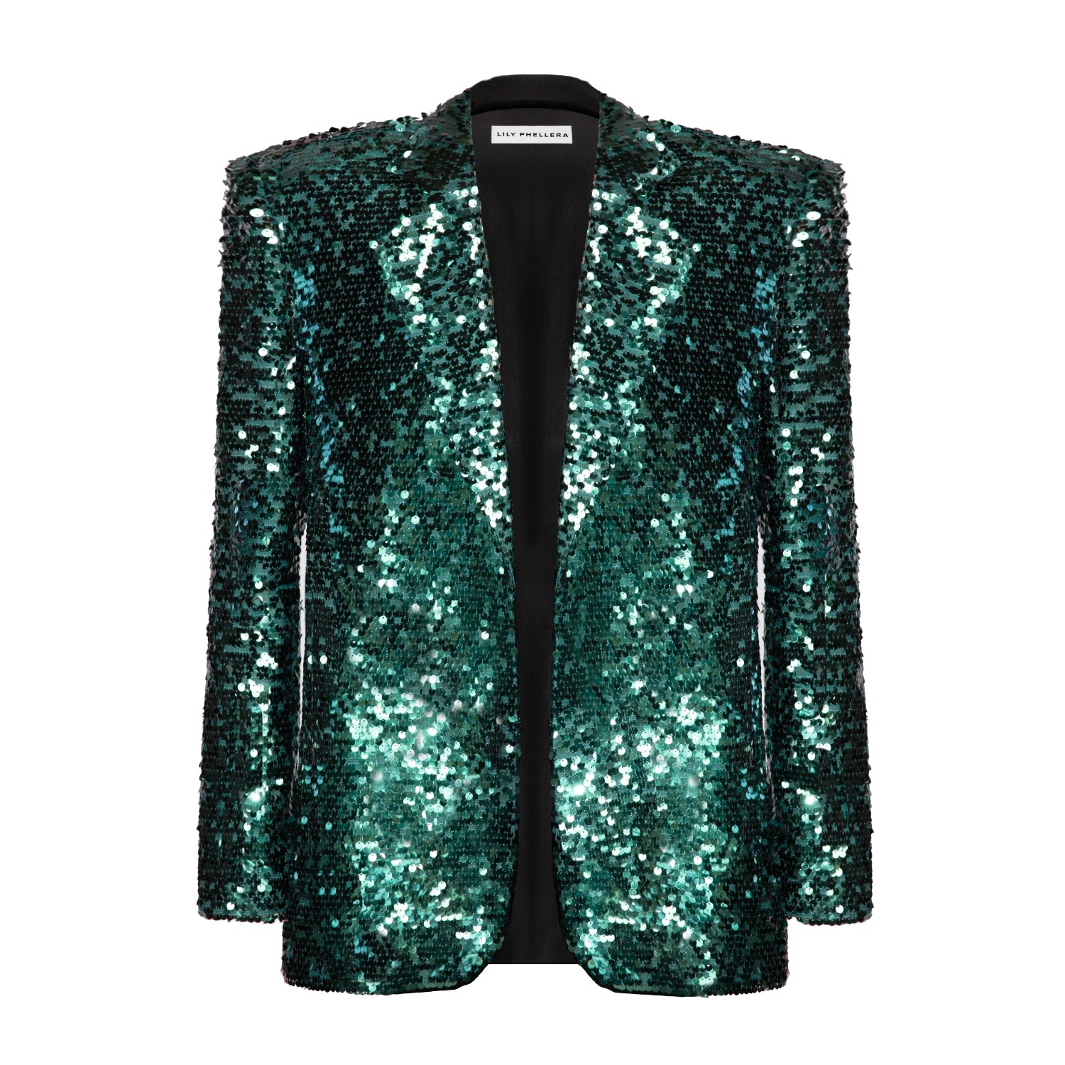 Women’s Jesse Oversized Sequin Blazer In Cat Eye Green Extra Large Lily Phellera