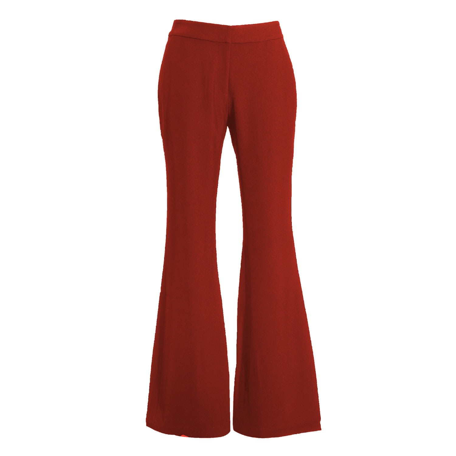 Women’s Flare Long Pants - Red Rust Small Smart and Joy