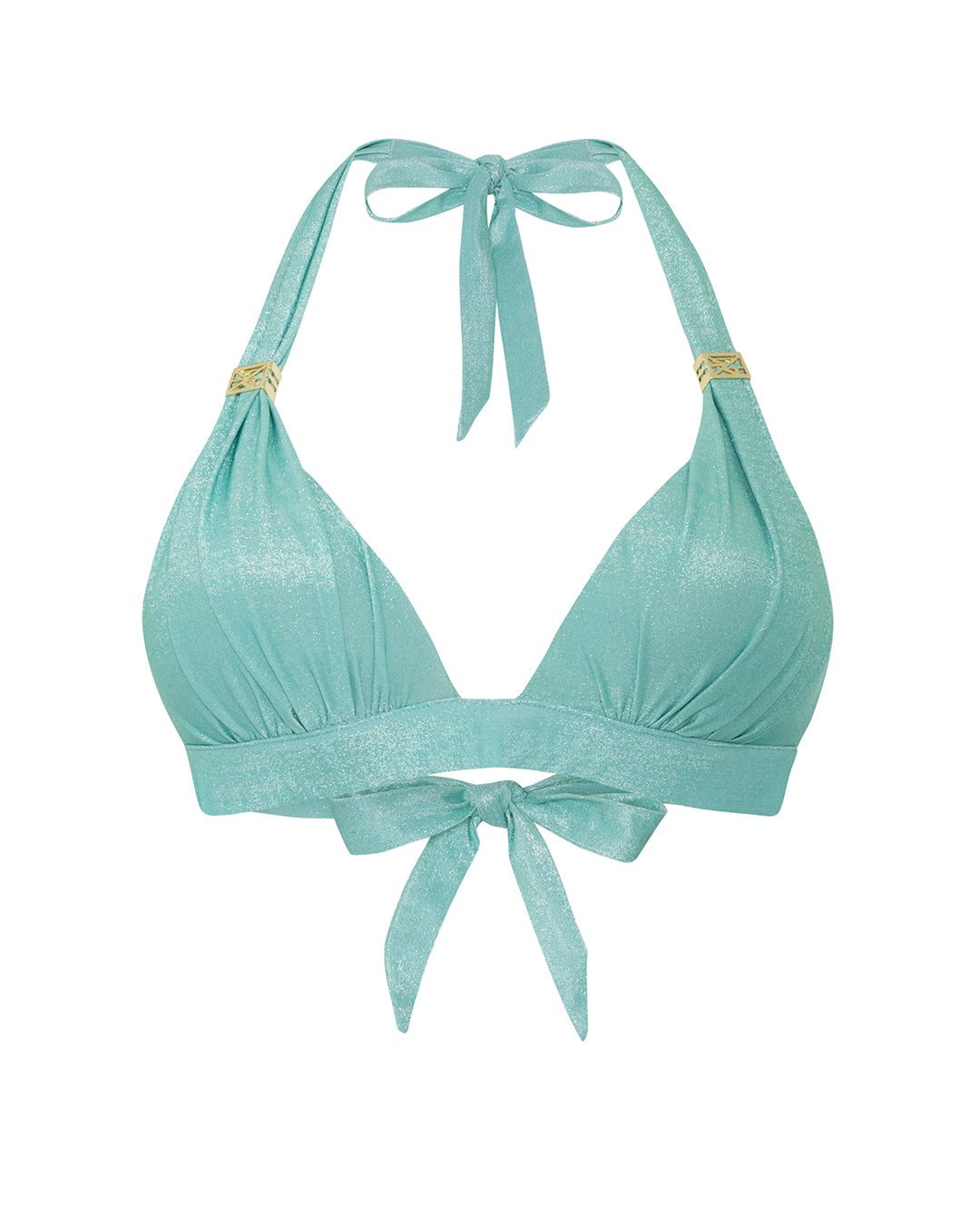 Leyla Maya Women's Annie Halter-neck Bikini Top - Mint Green In Green