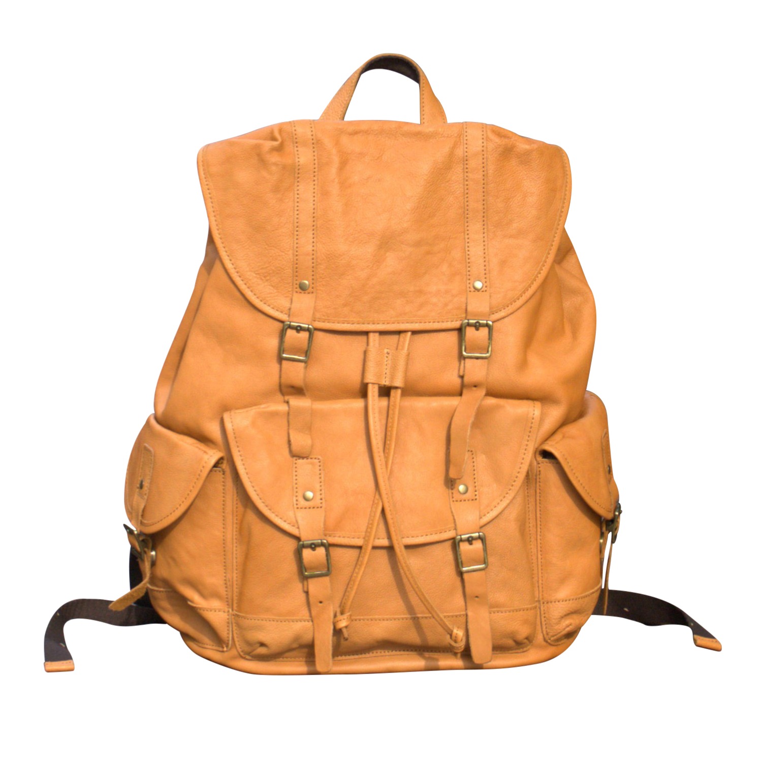 Military Style Leather Backpack, Touri