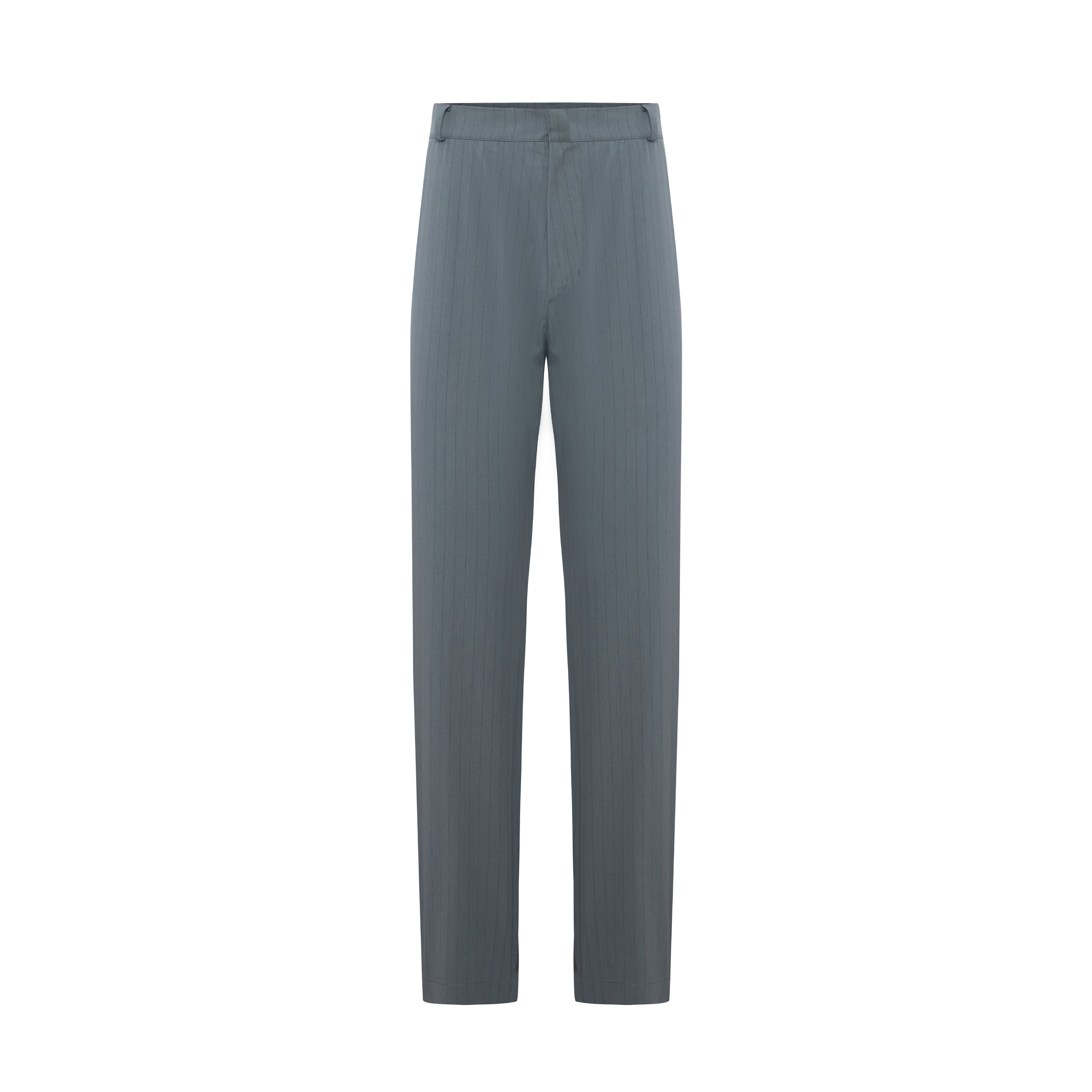 Pcfg Men's Grey Cotton Blend Striped Woven Casual Pant In Gray
