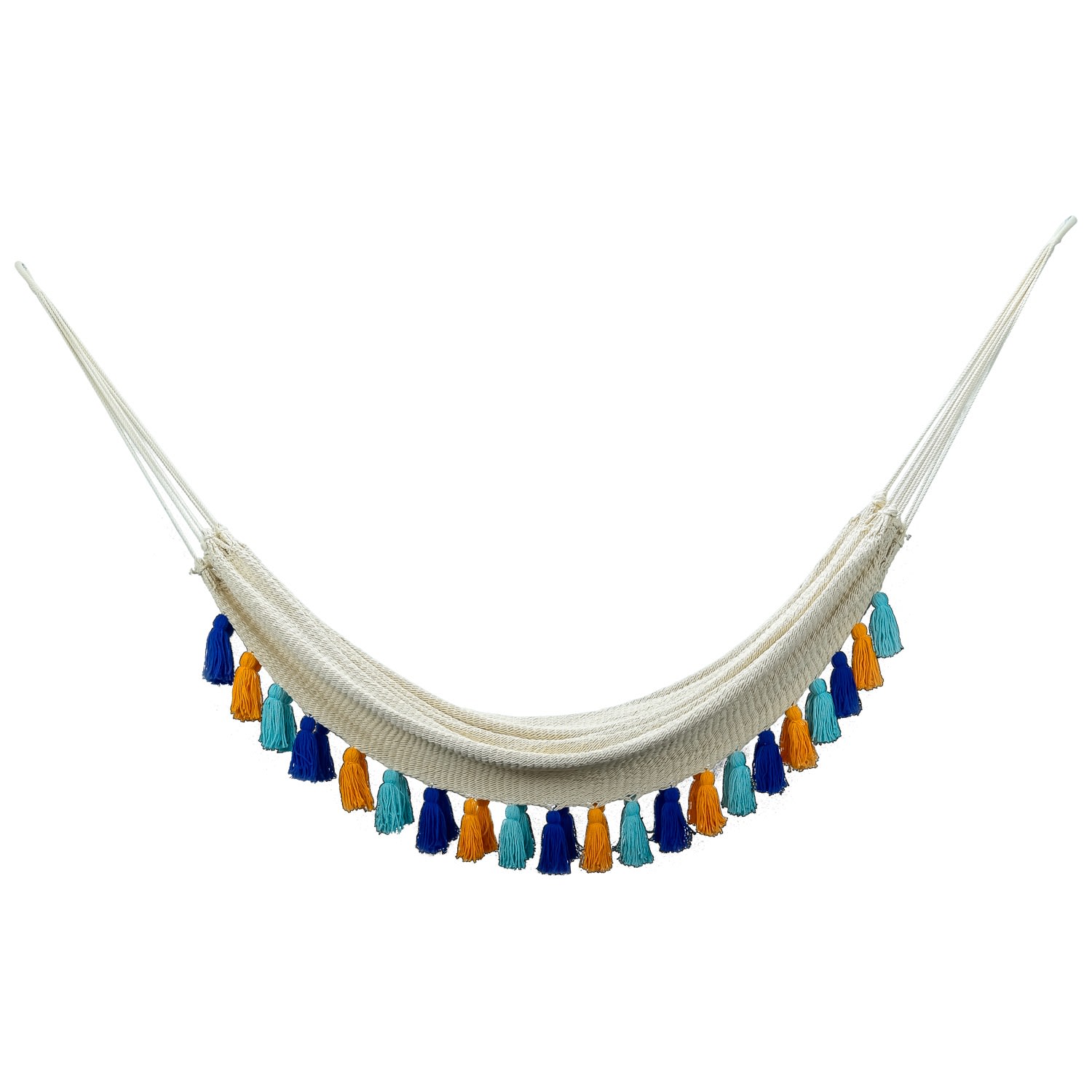 Deluxe Natural Cotton Hammock With Hue Inspired Tassels Artissanos