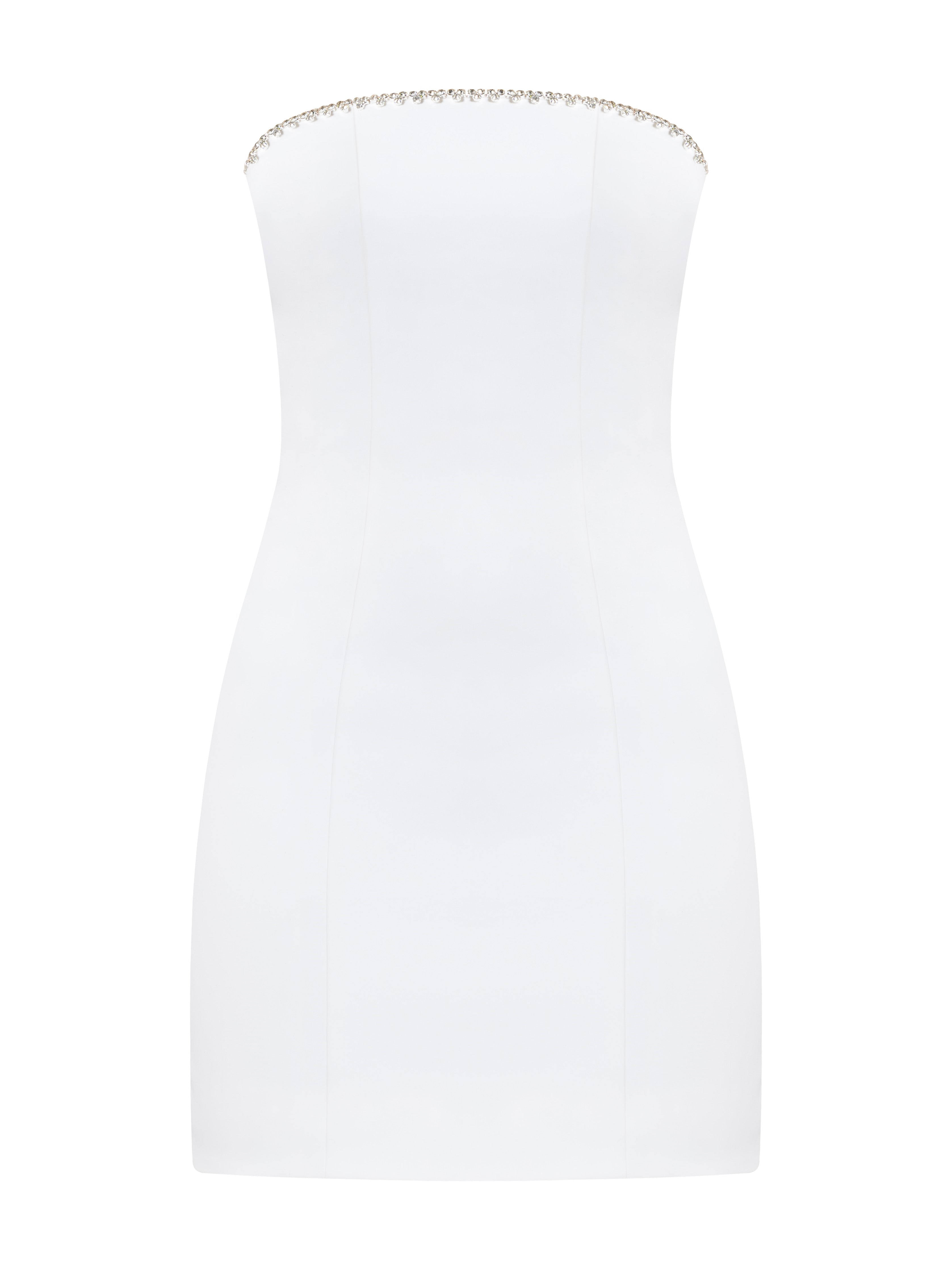 Women's Love In The Air Crystal-Embellished Mini Dress, White | Large | Tia Dorraine