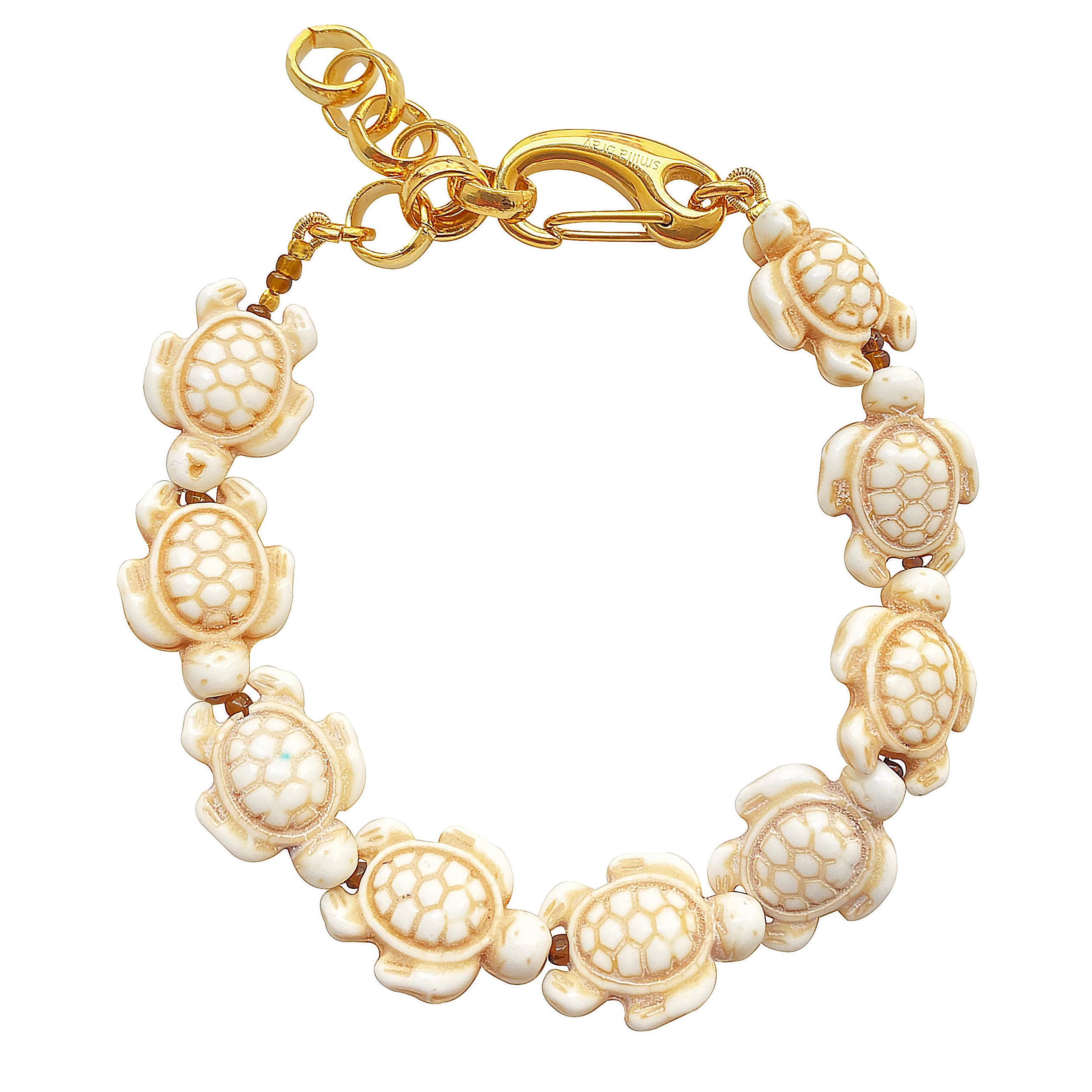 Smilla Brav Women's Neutrals / Gold Turtle Bracelet Dalaman In Gold