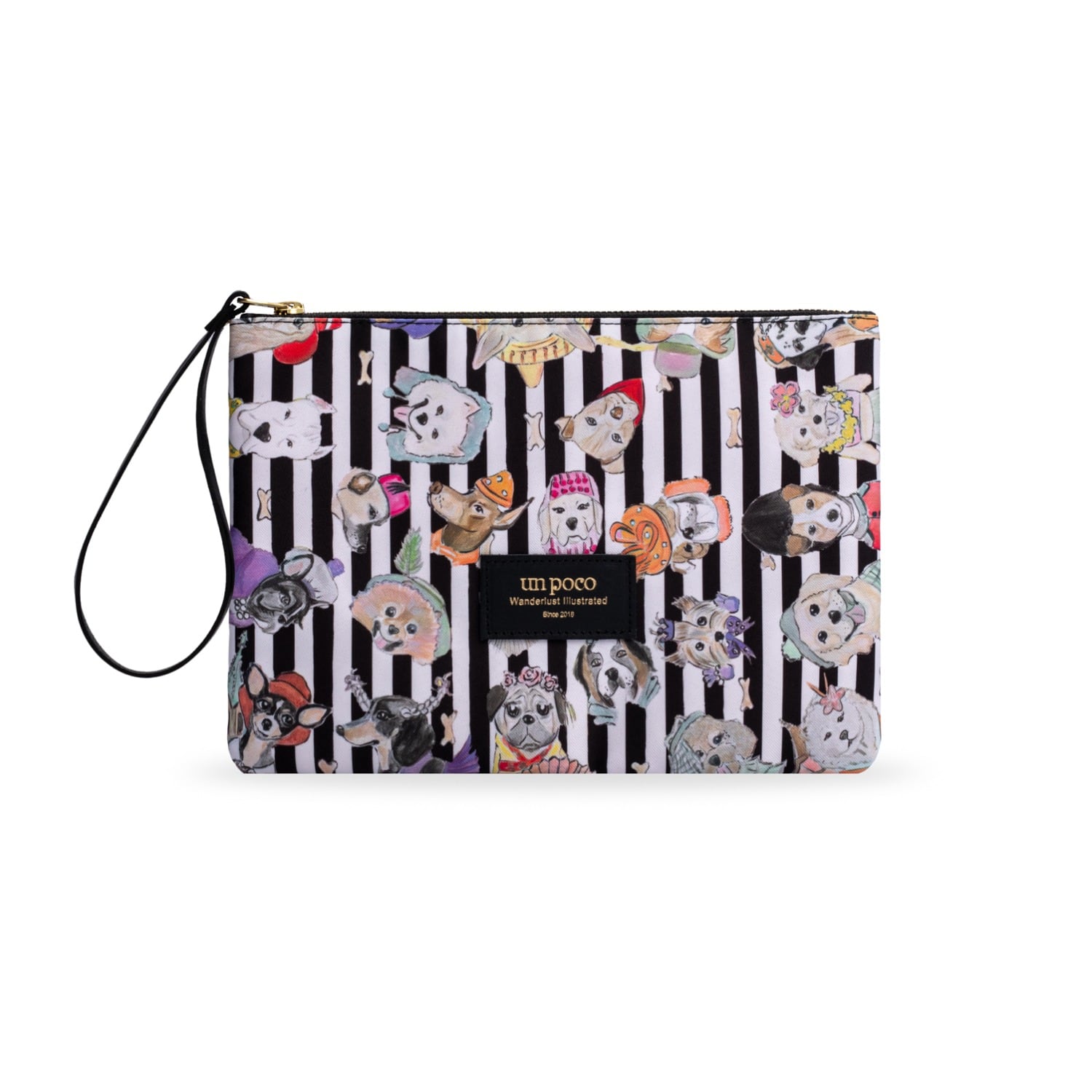 Un Poco Women's Parisian Pups Pouch Bag