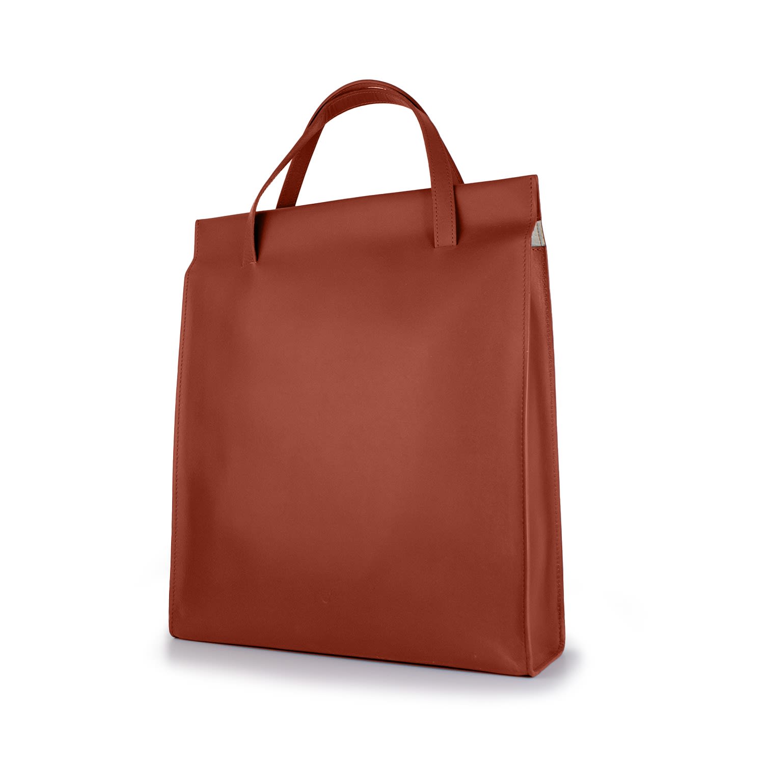 Men’s Rose Gold / Brown Handmade Adjustable Leather Tote Bag - Rust Brown Godi.