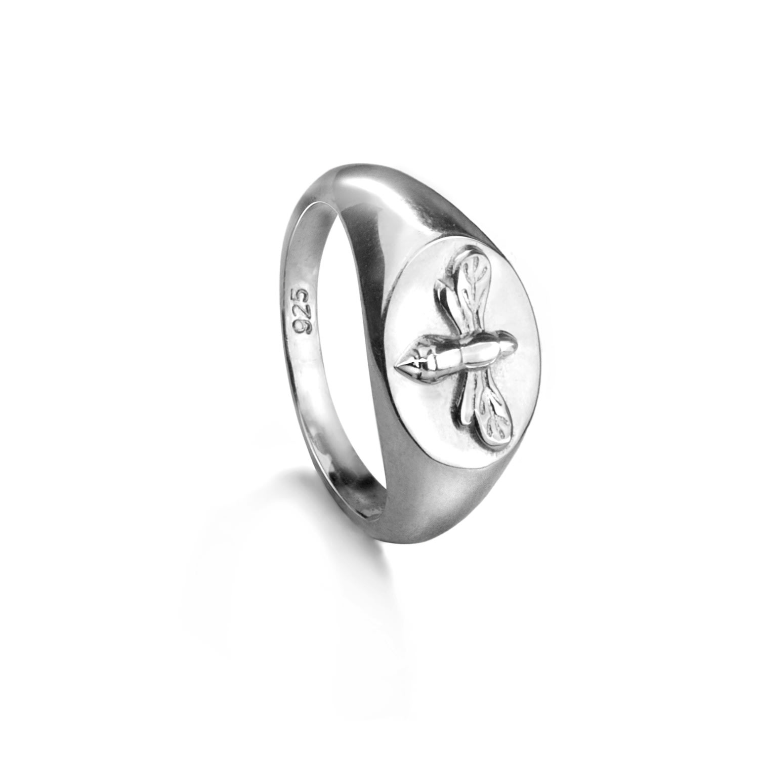 Women’s Bee Signet Ring In Sterling Silver The Jewellery Store London