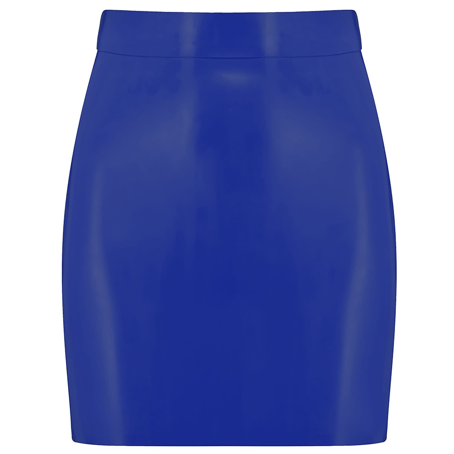 Royal blue top leather skirt