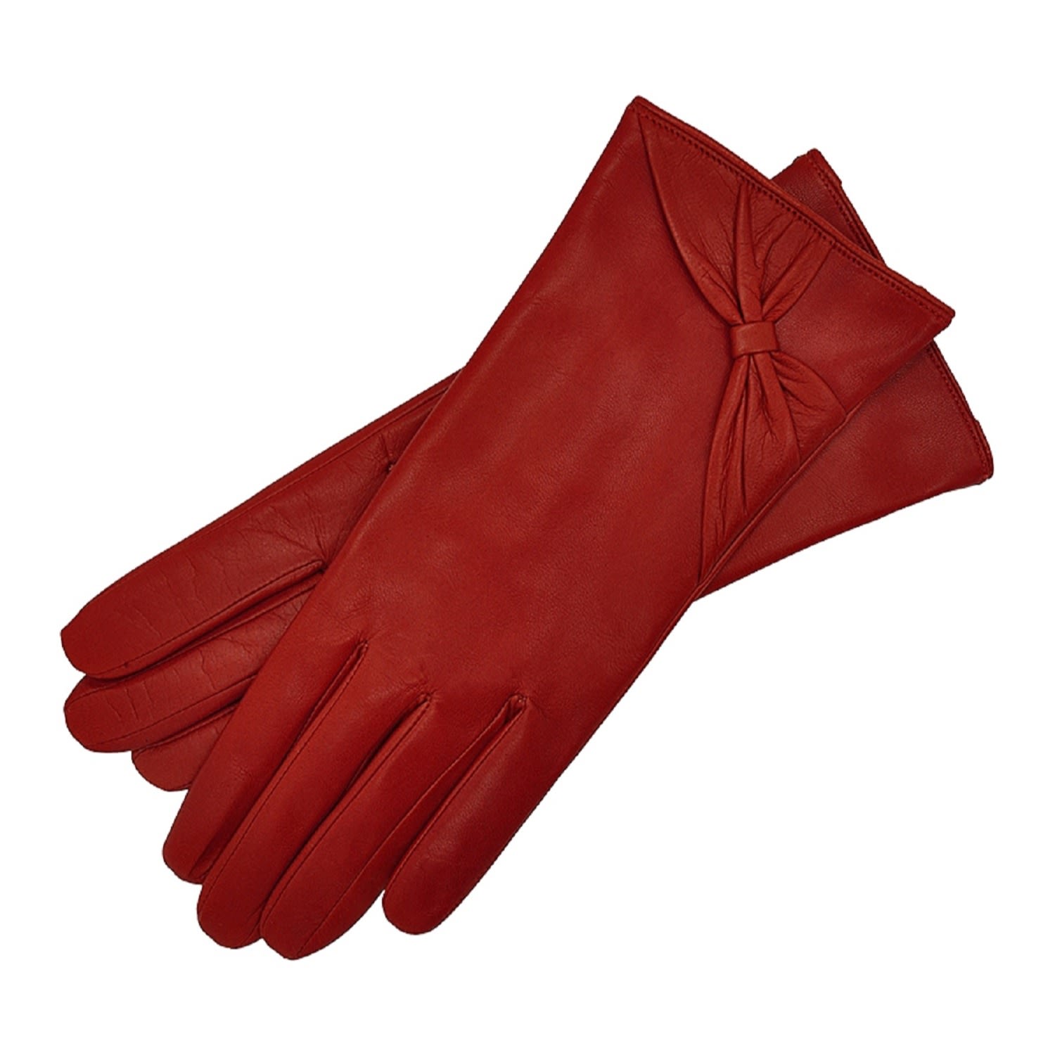 1861 Glove Manufactory Red Vittoria - Women's Leather Gloves In Rosso In Red